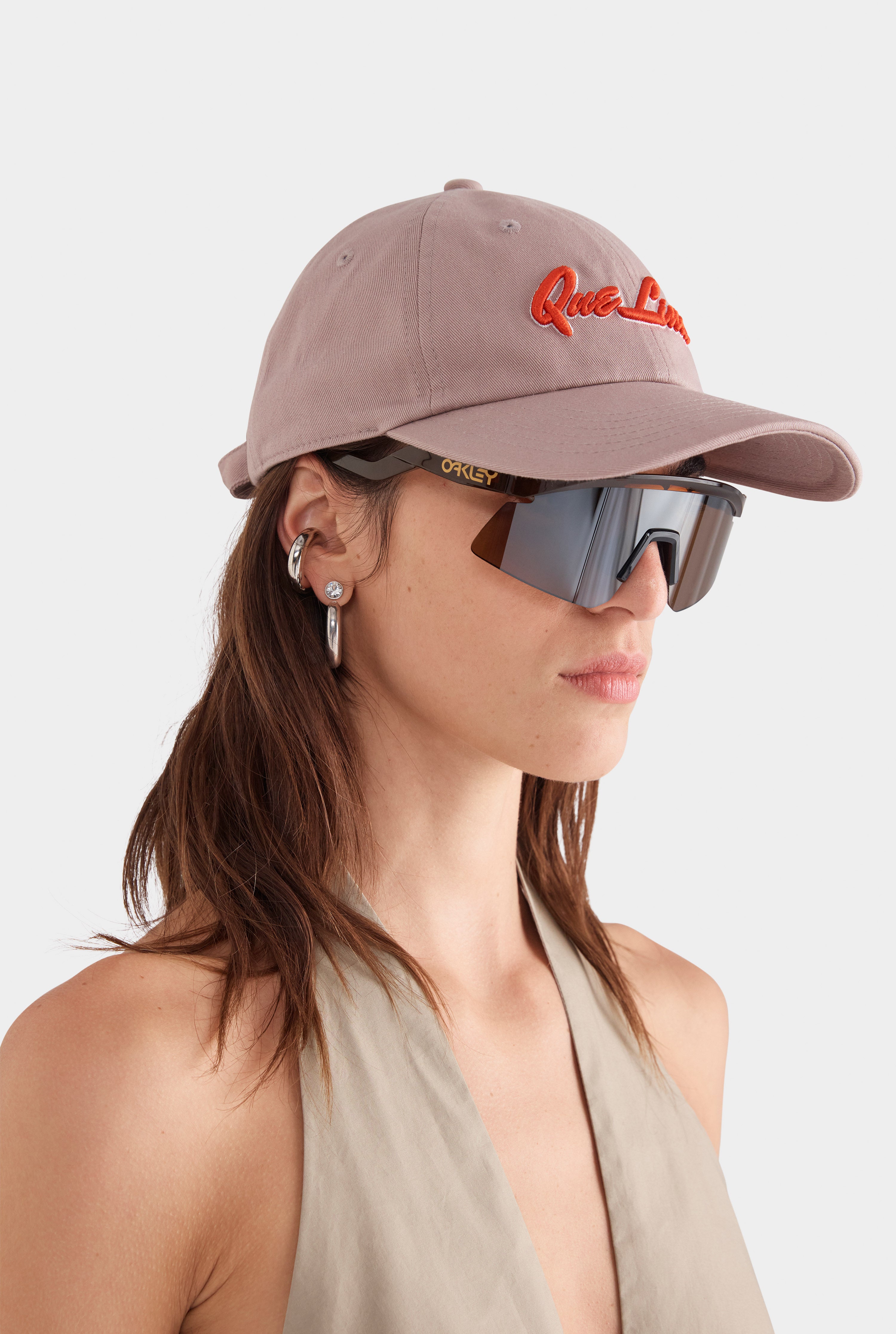 Que Lindo Cotton Logo Cap - Lilac/Red