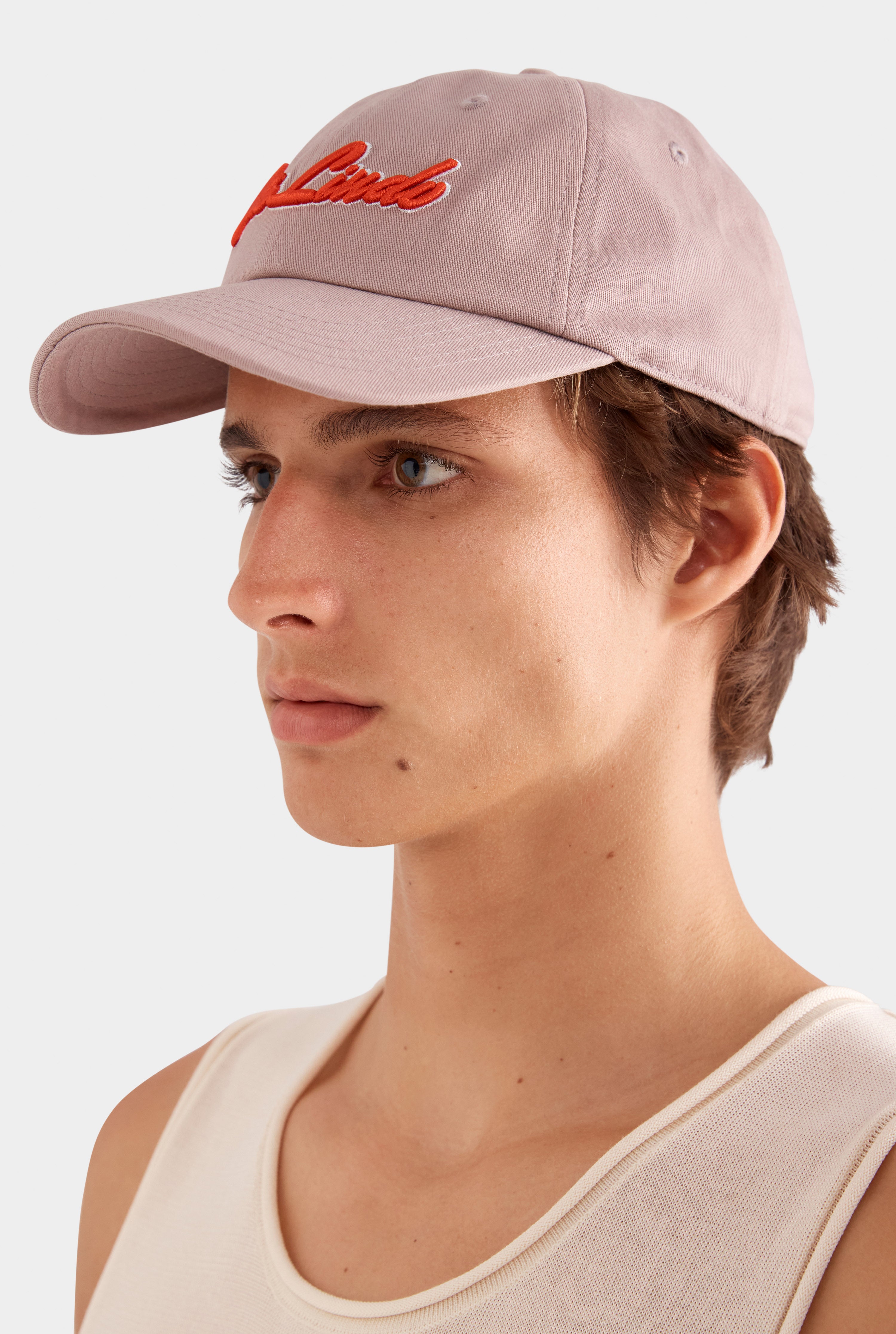 Que Lindo Cotton Logo Cap - Lilac/Red
