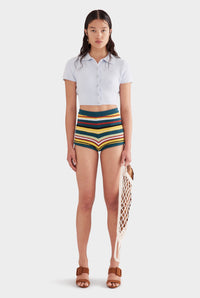 Striped Terry Knit Short - Multi Stripe