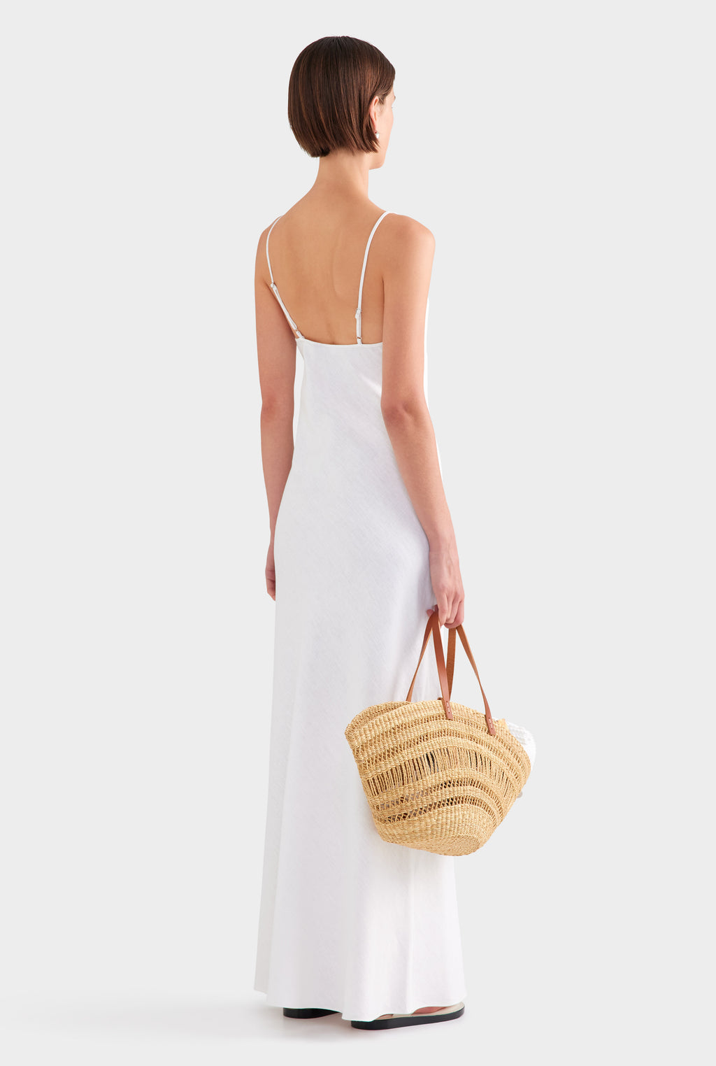 chinese dress ladies Womens Strapless Linen Mini Dress White