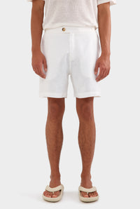 Side Tab Short - White