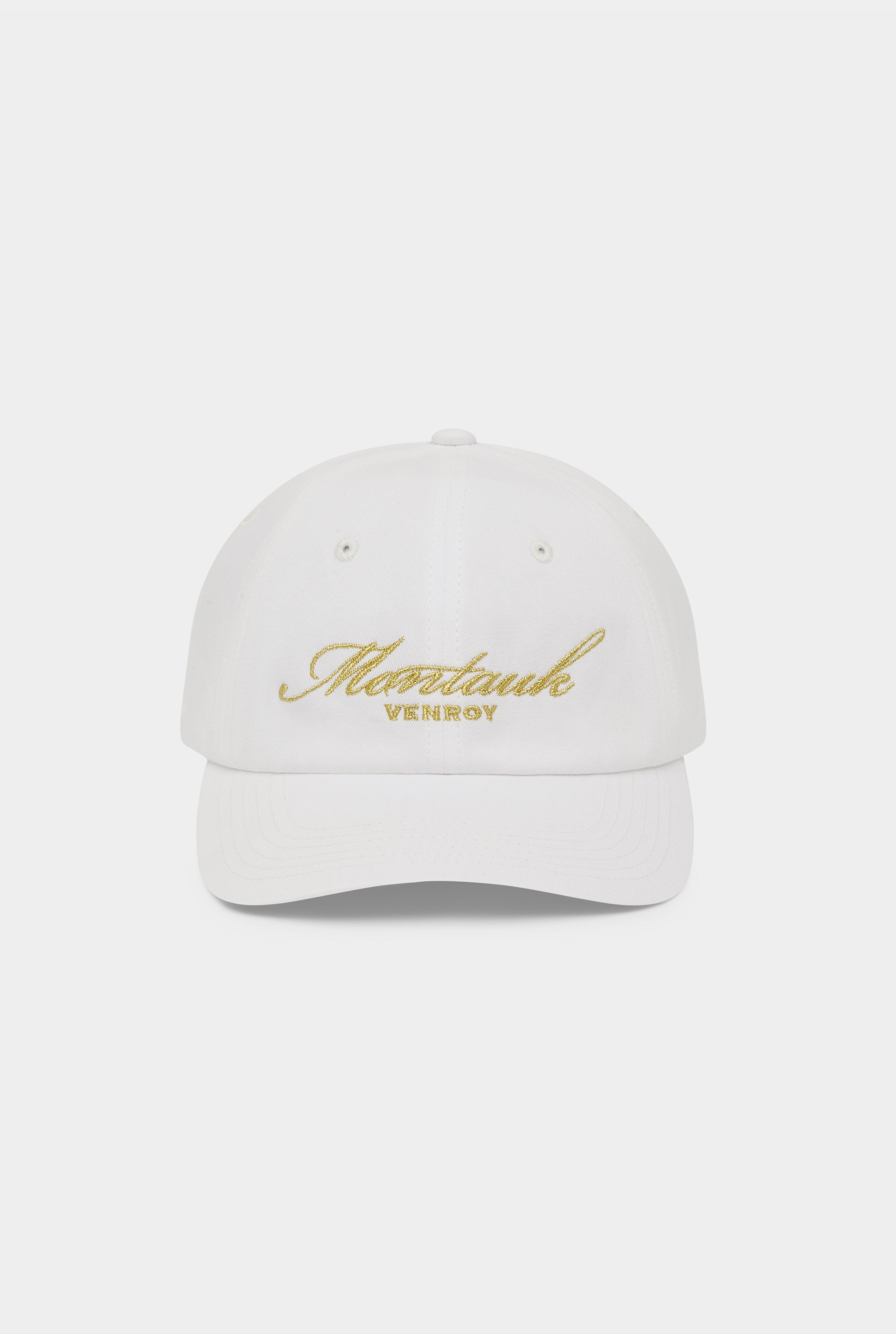 Montauk Cotton Logo Cap - White