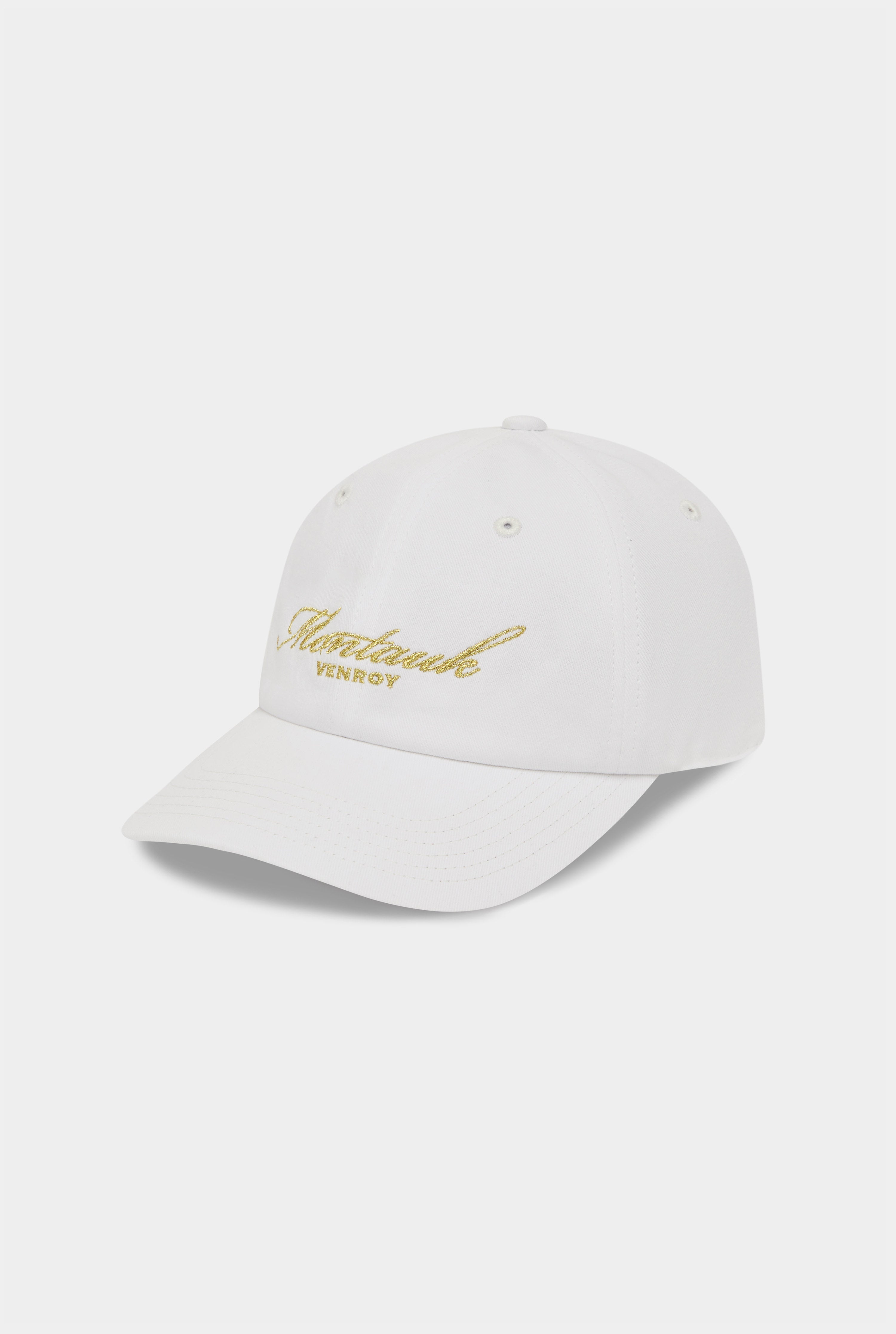 Montauk Cotton Logo Cap - White