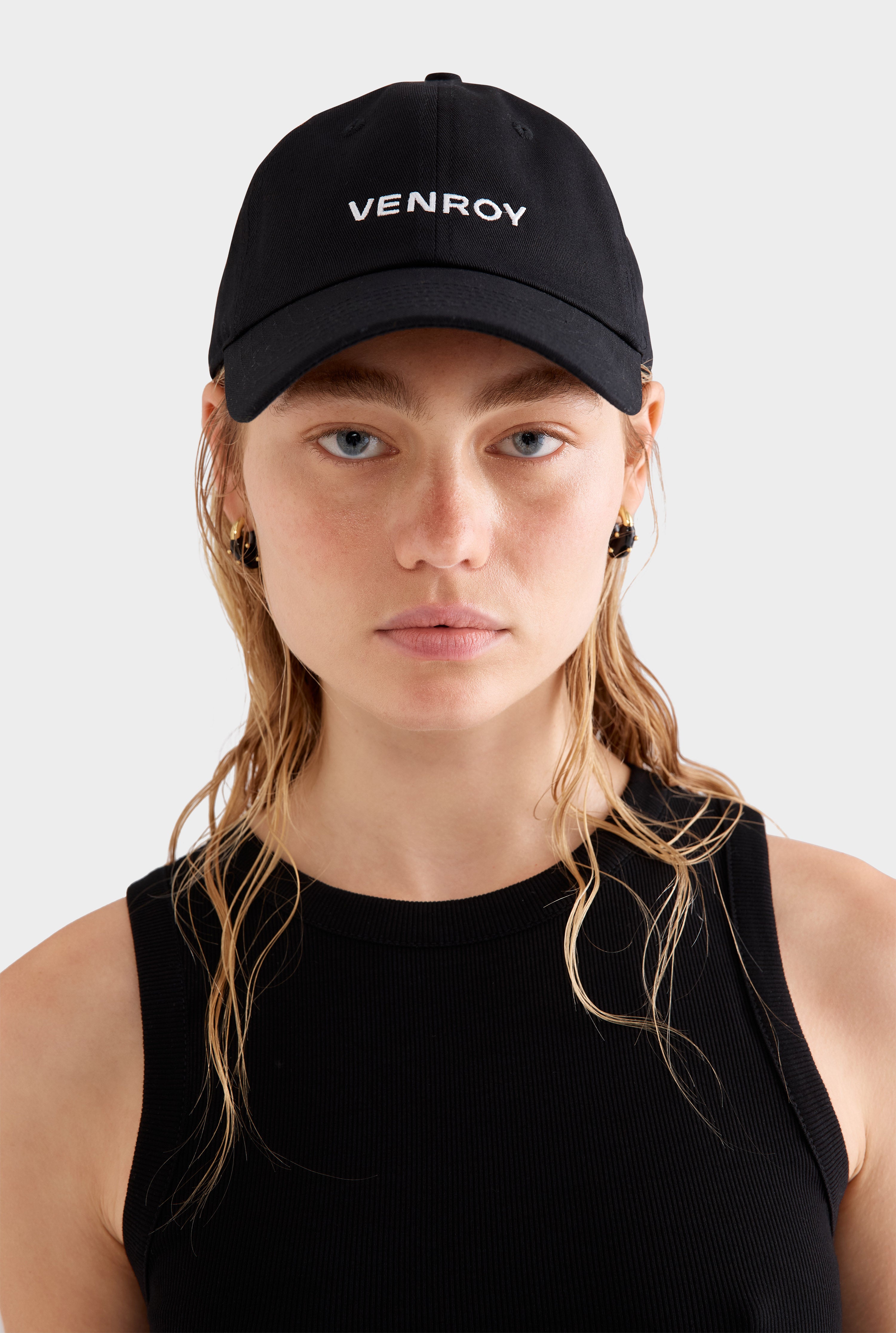Venroy Cotton Logo Cap - Black