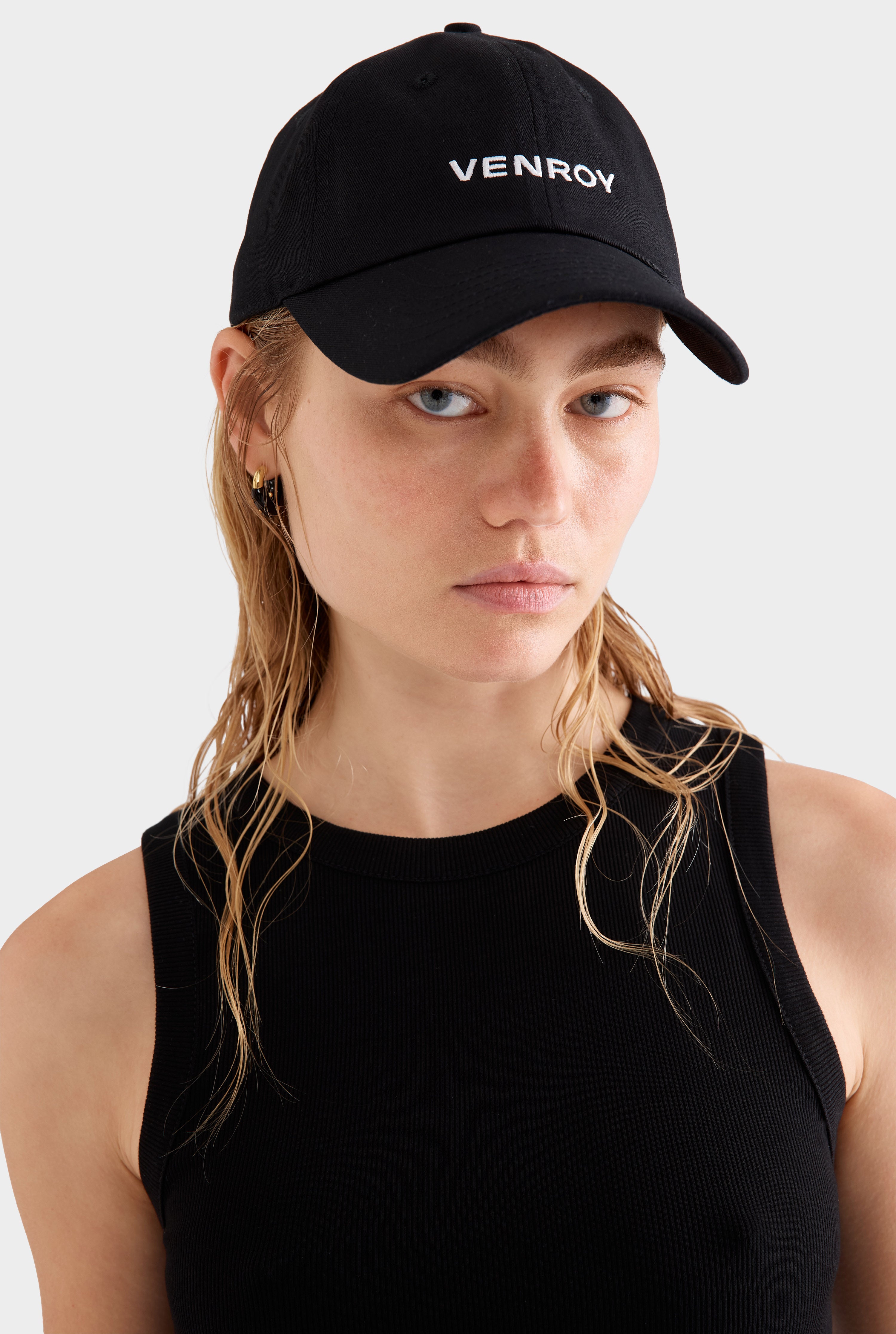 Venroy Cotton Logo Cap - Black