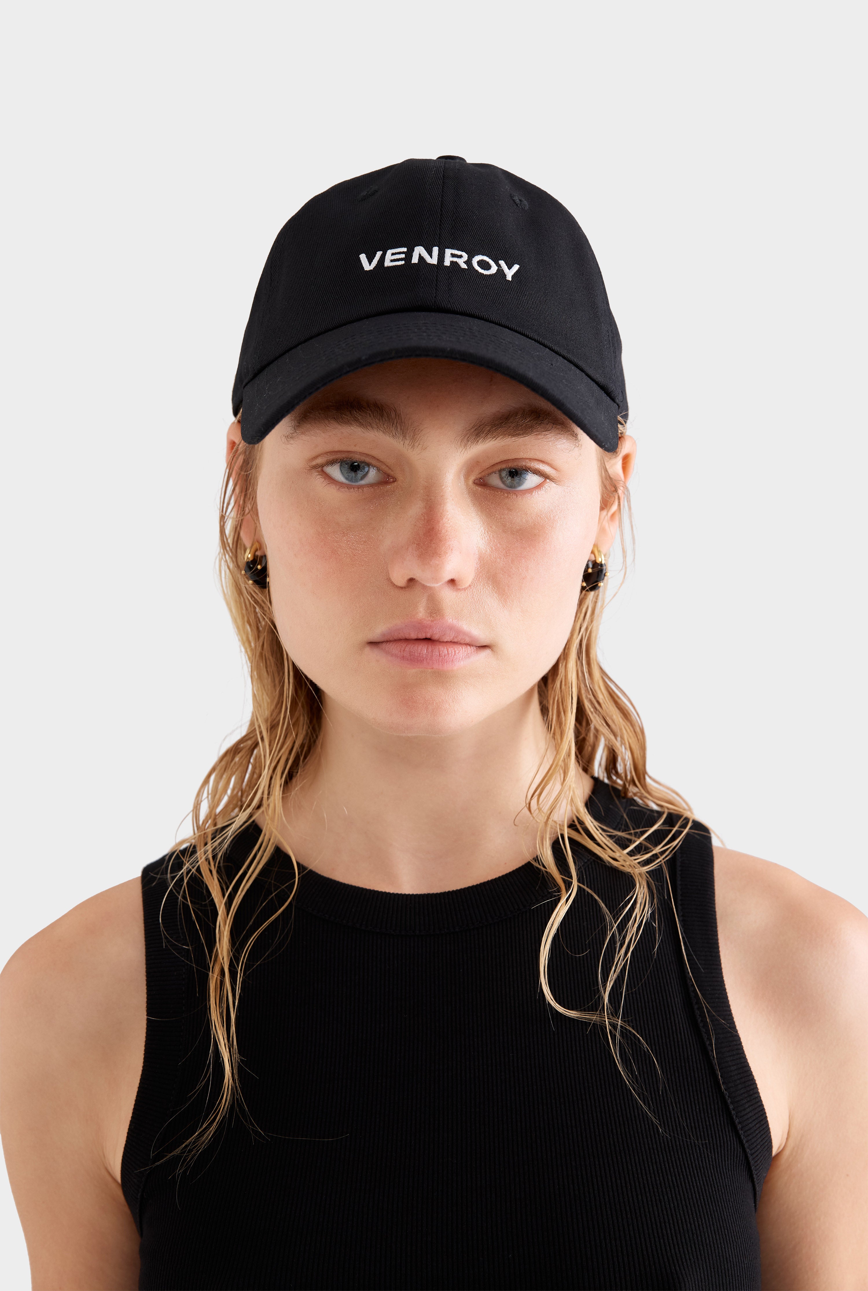 Venroy Cotton Logo Cap - Black