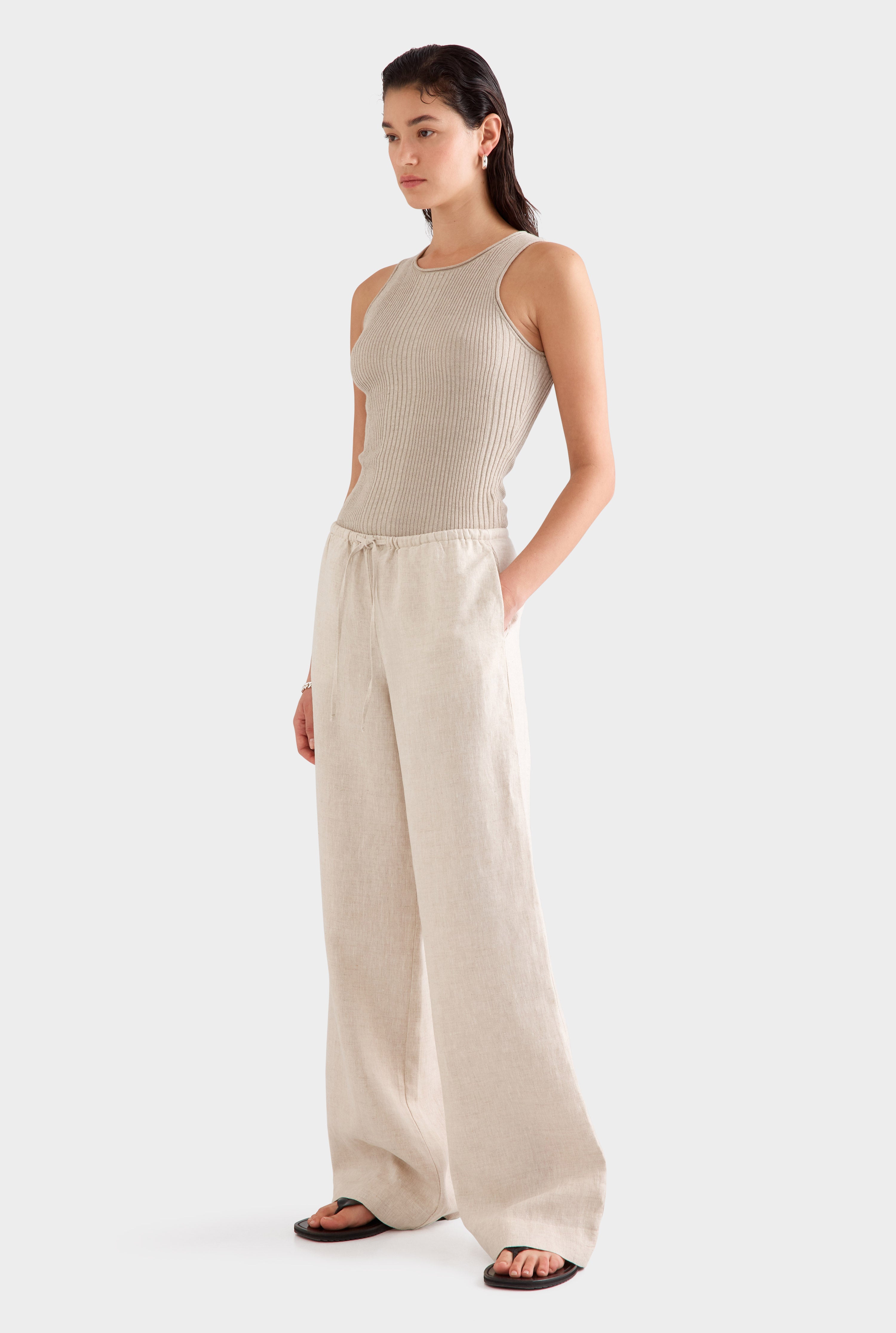 Wide Leg Pant 2.0 - Sand