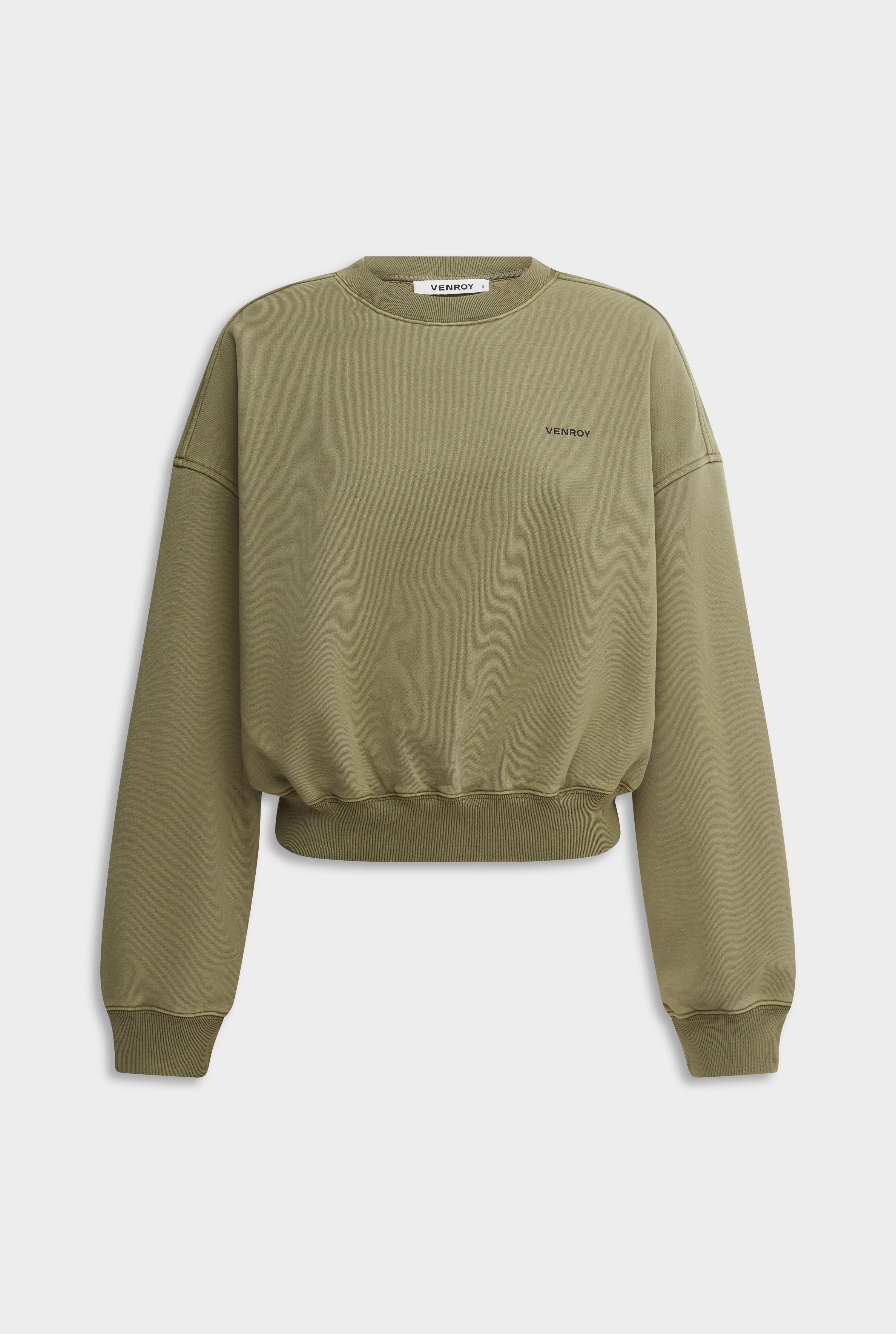 Fleece Track Crewneck - Khaki