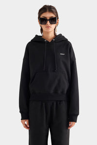 Fleece Track Hoodie - Black