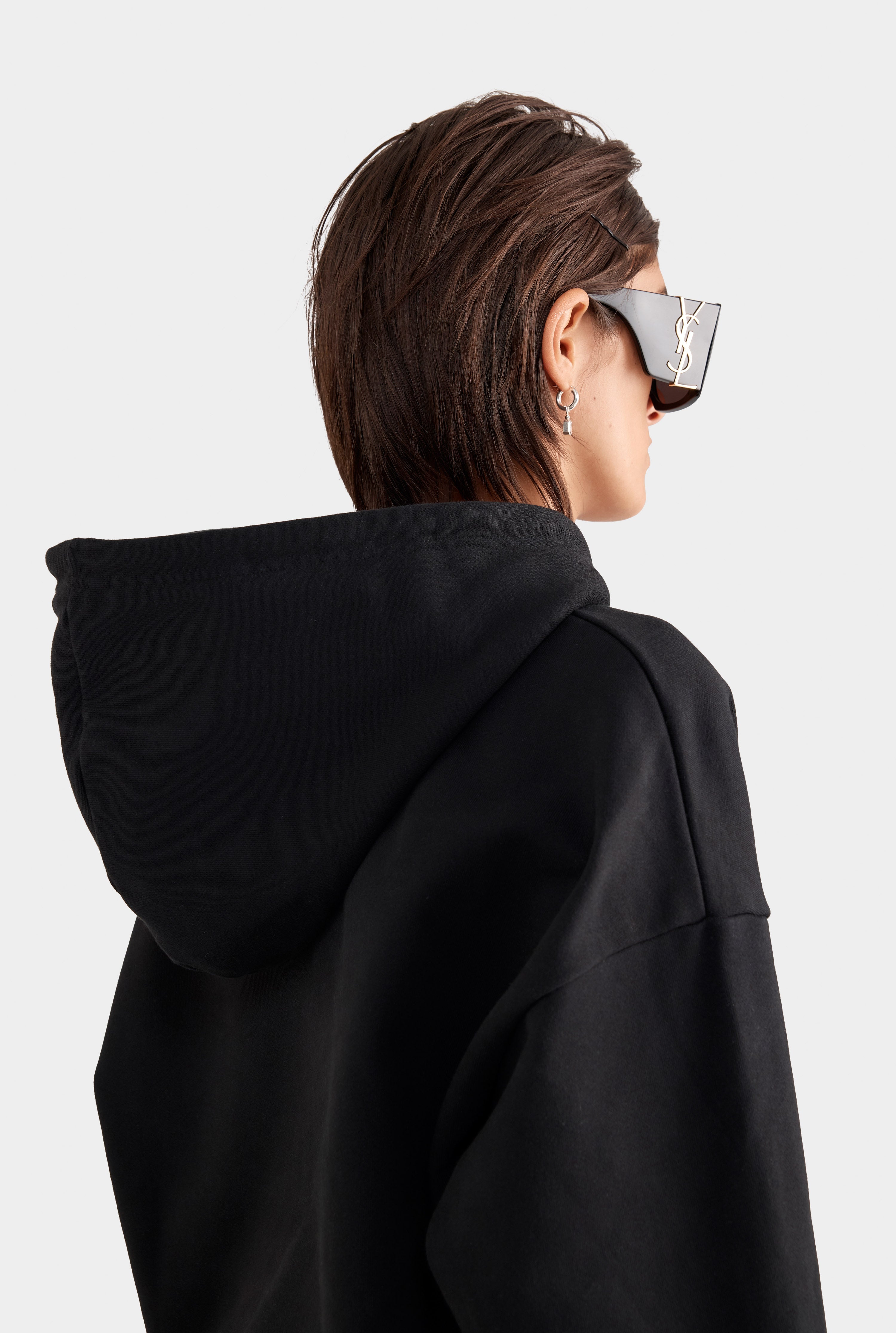 Fleece Track Hoodie - Black