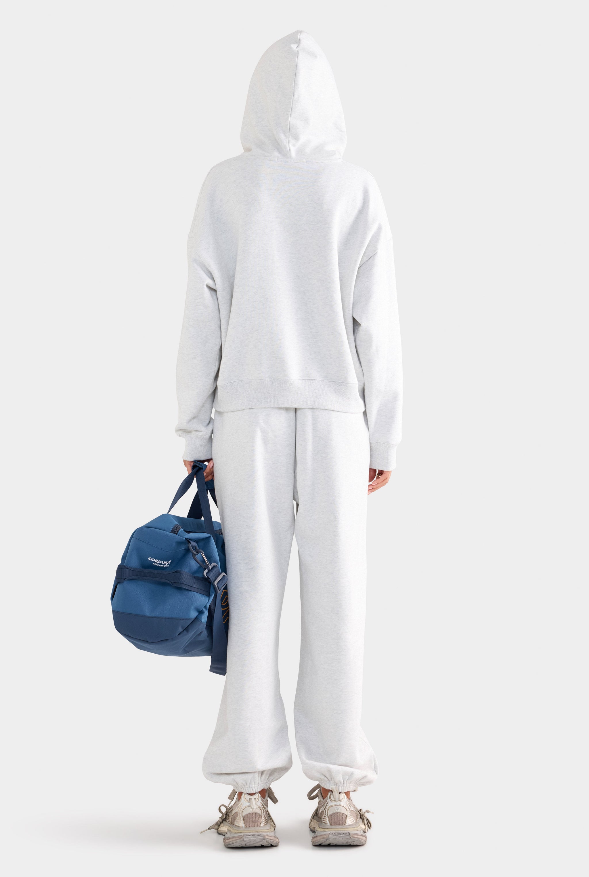 Fleece Track Hoodie - Grey Marl