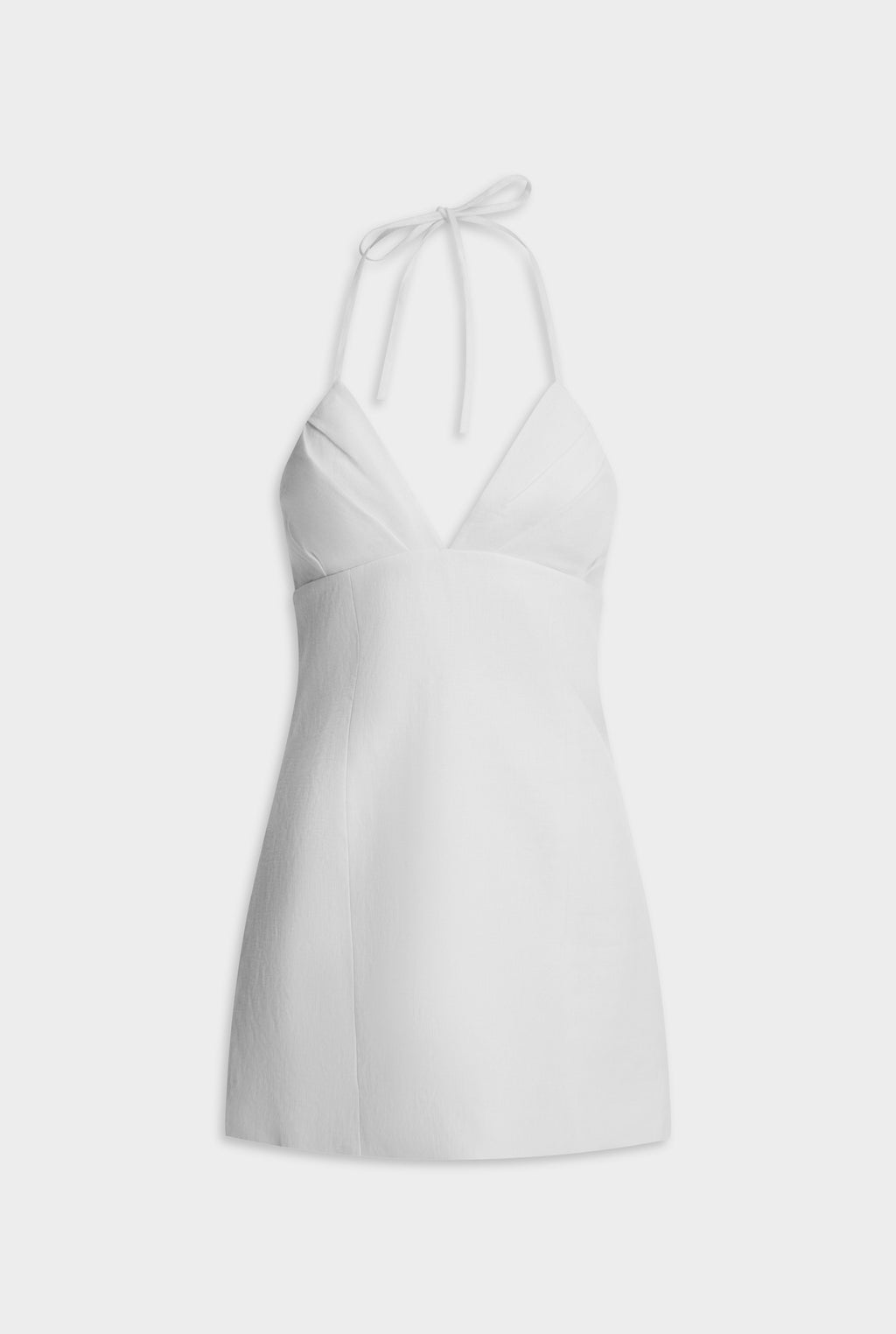 Womens Womens Womens Halter Linen Mini Dress in White