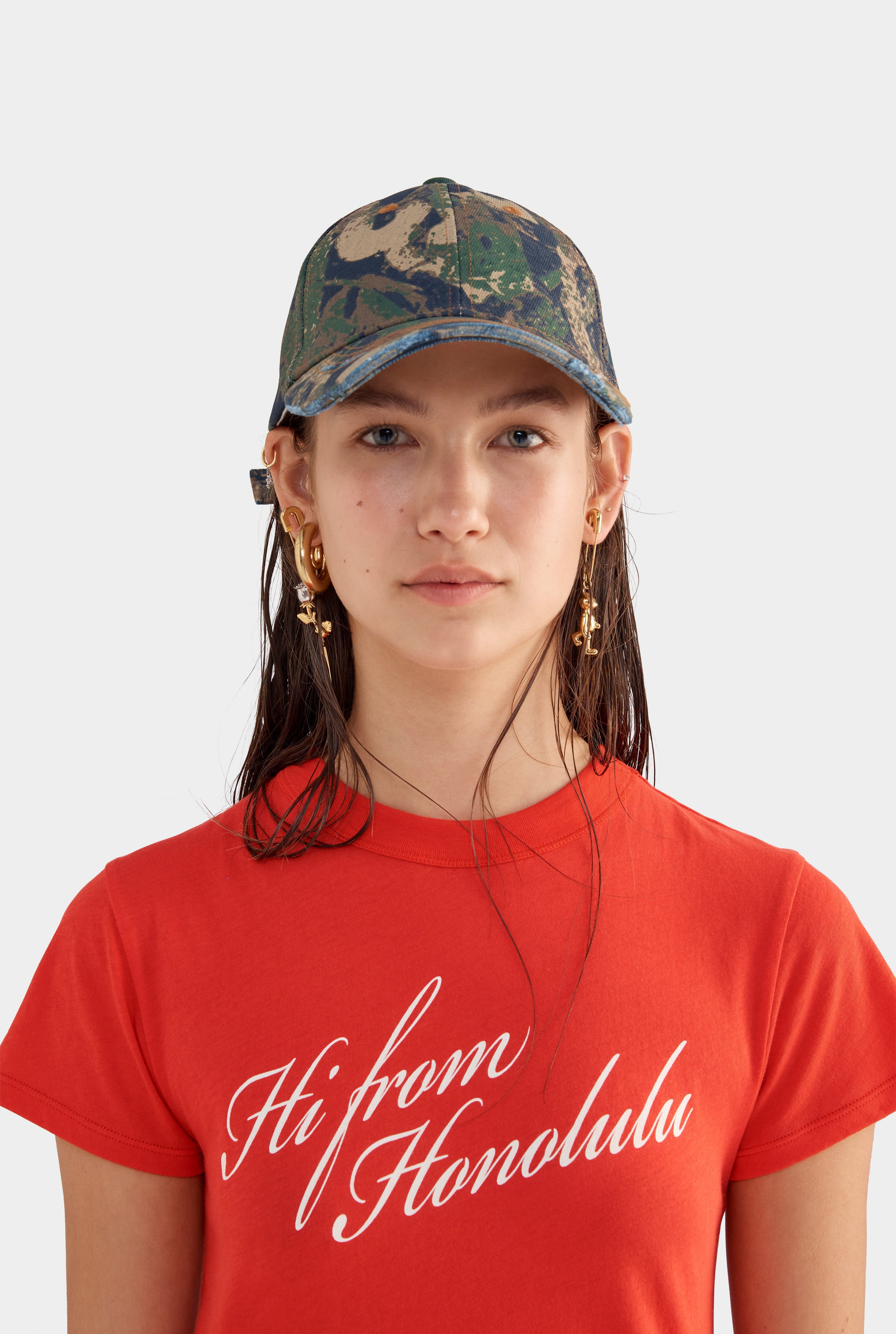 Honolulu Lightweight Cotton Baby Tee - Red