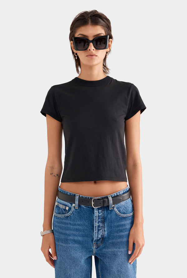 Lightweight Cotton Baby Tee - Black