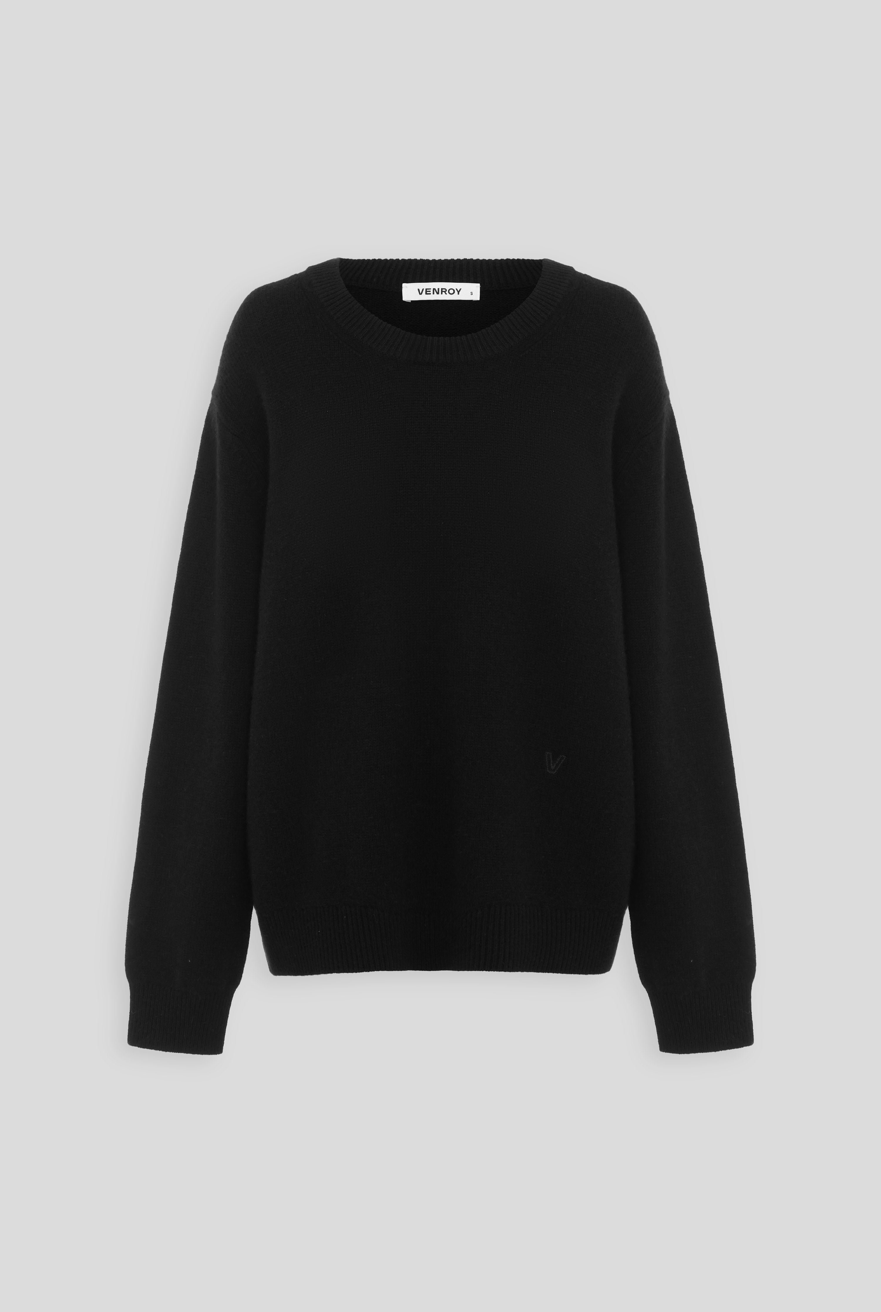 Oversized Wool Cashmere Sweater - Black