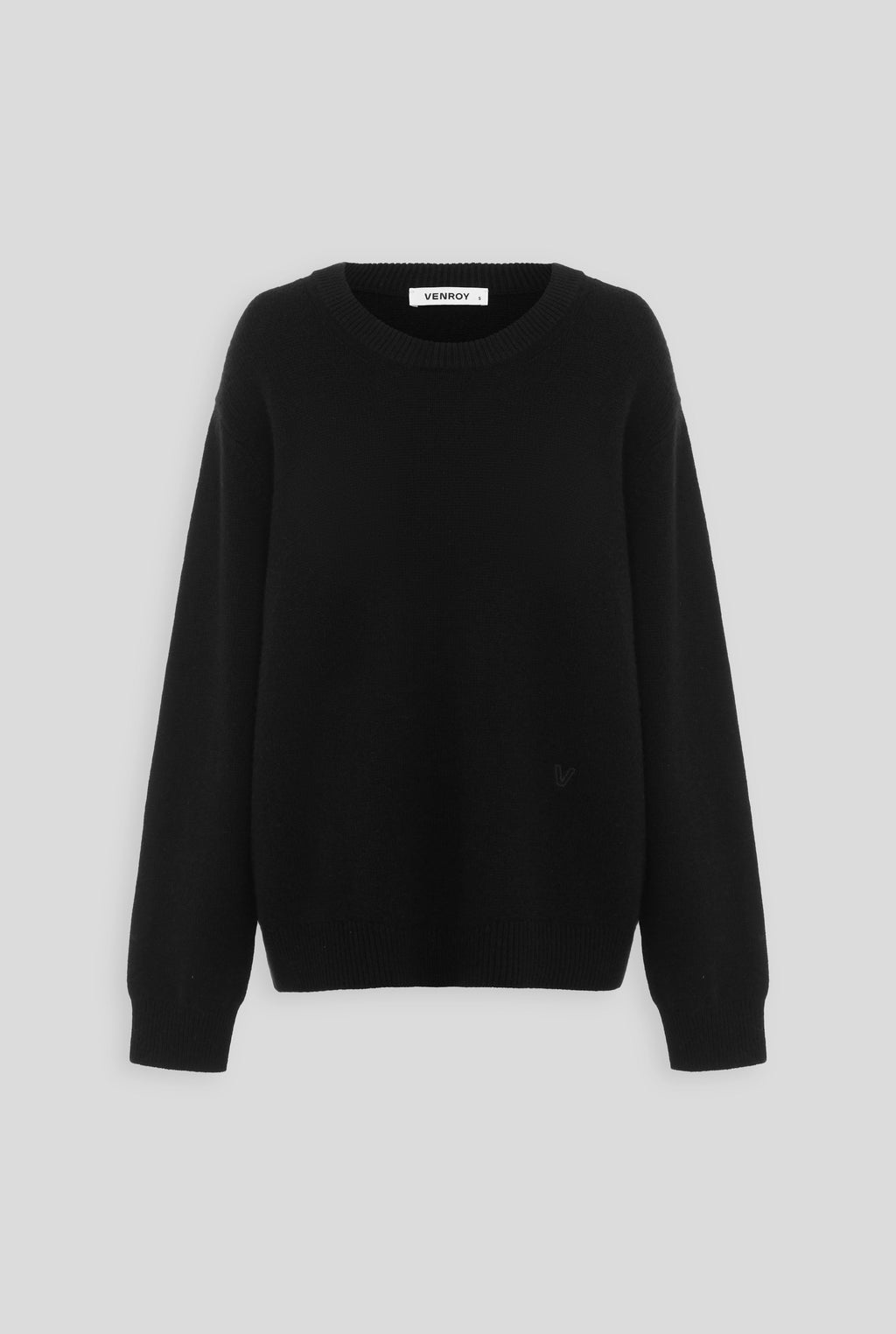 Oversized Wool Cashmere Sweater - Black