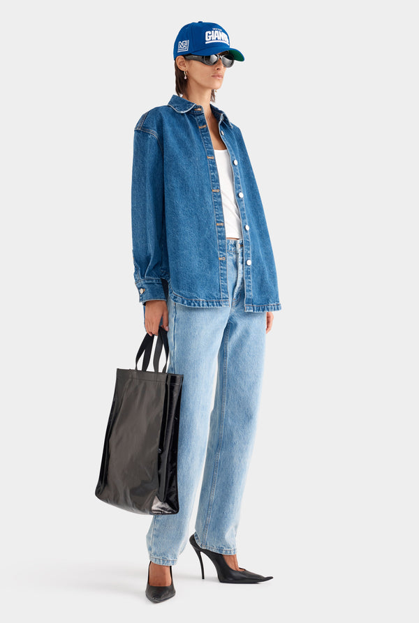 Relaxed Denim Shirt - Mid Indigo