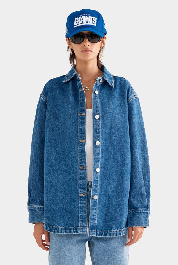 Relaxed Denim Shirt - Mid Indigo