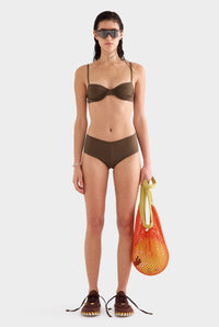 Boyleg Swim Bottom - Cocoa