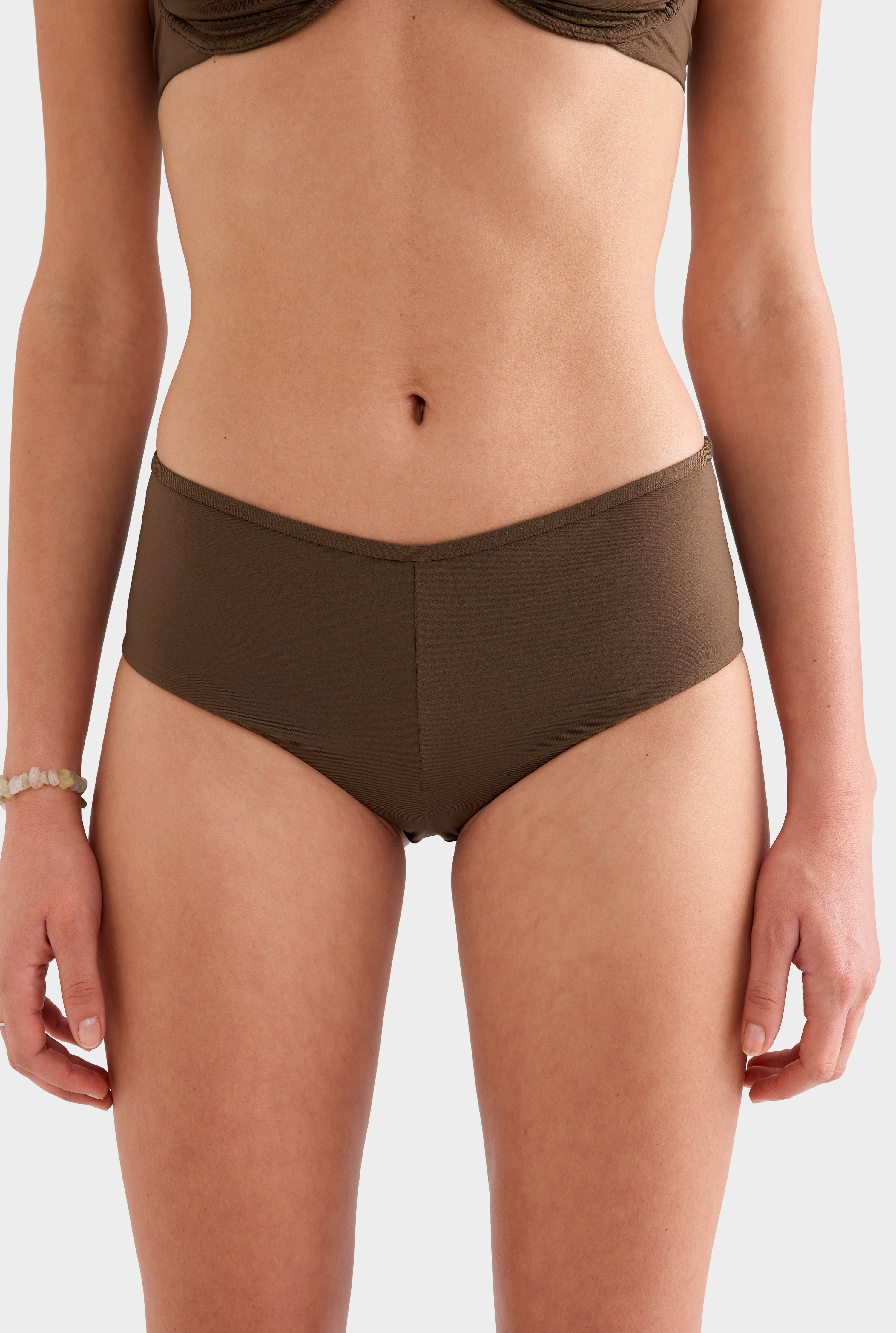 Boyleg Swim Bottom - Cocoa