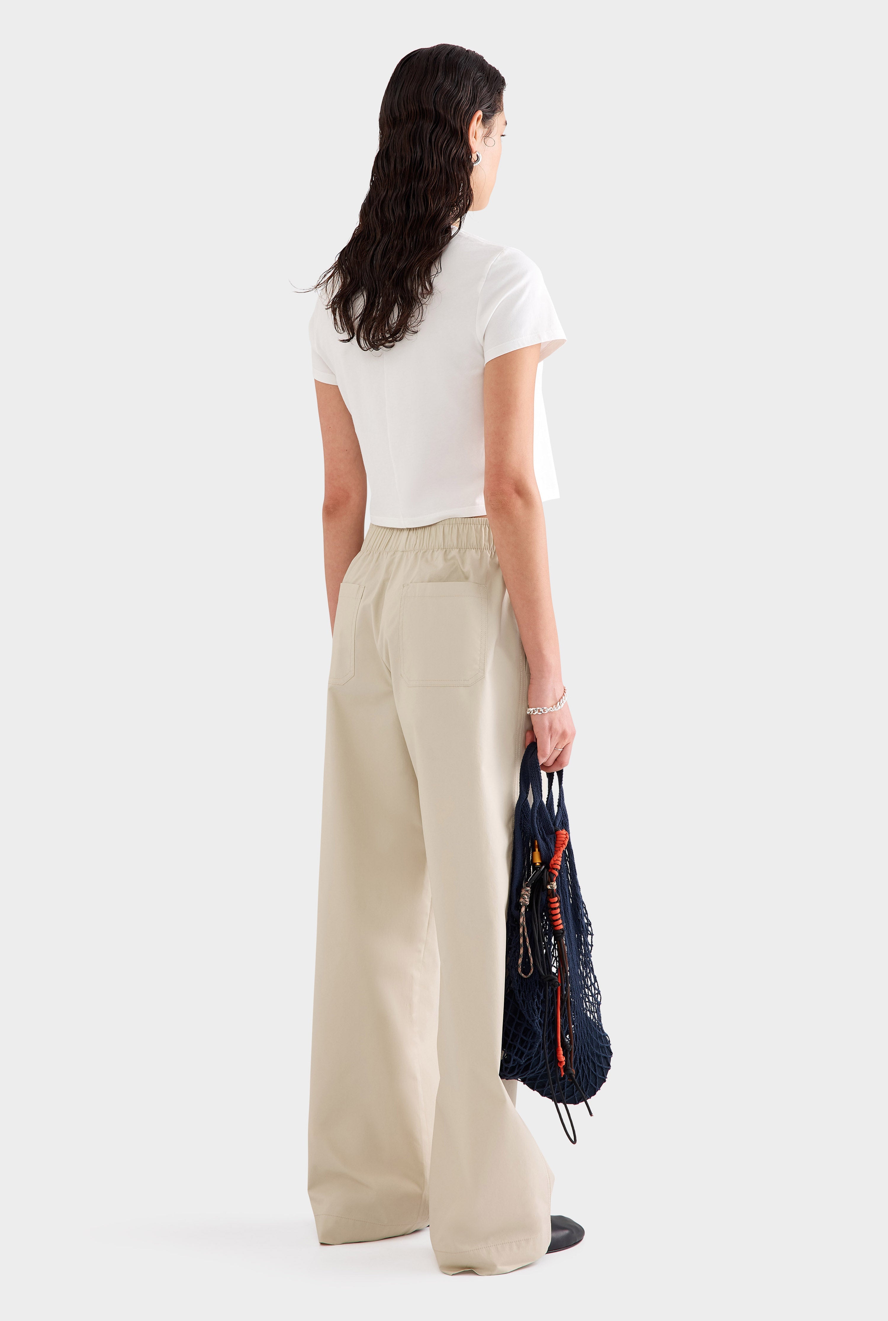 Cotton Poplin Pant - Pistachio Shell