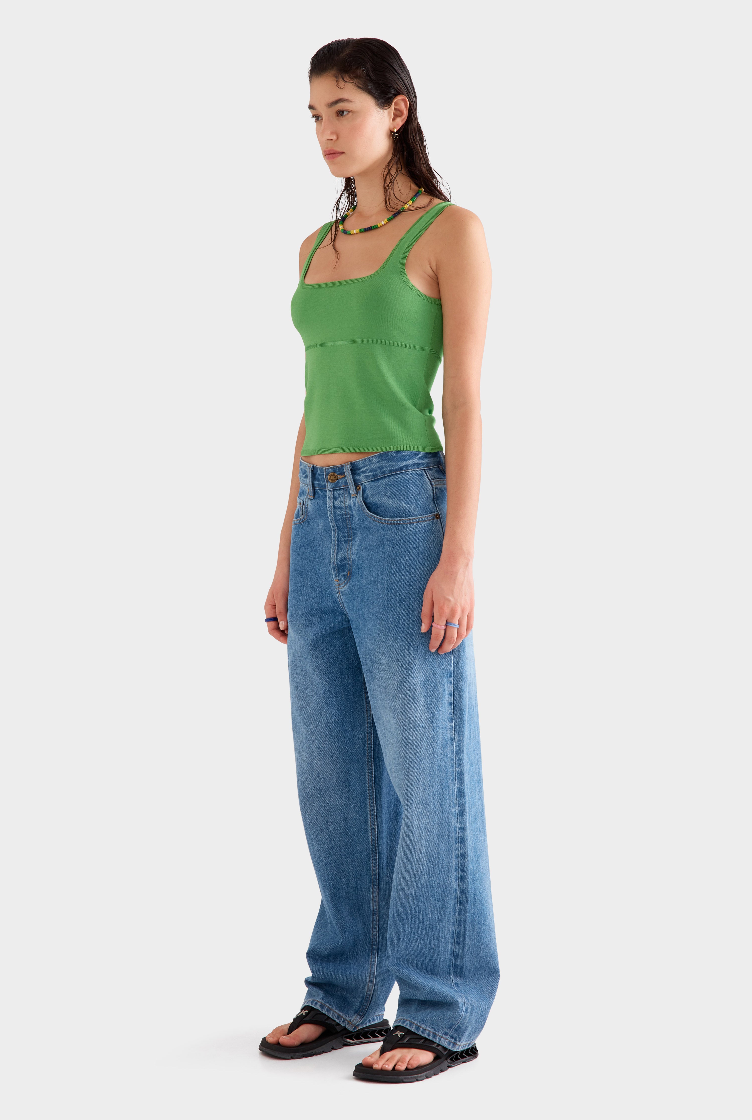 Relaxed Denim Jean - Mid Blue