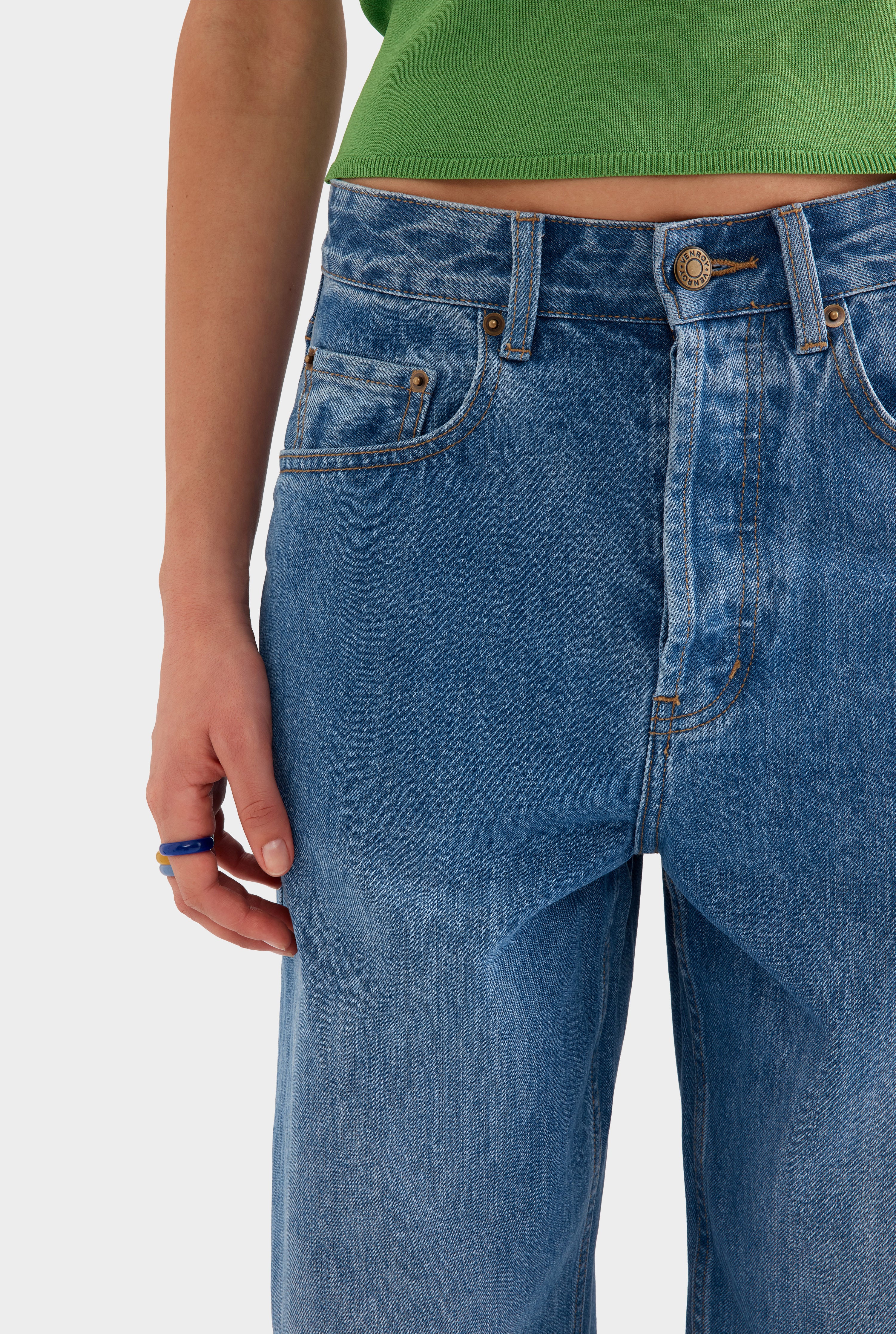 Relaxed Denim Jean - Mid Blue