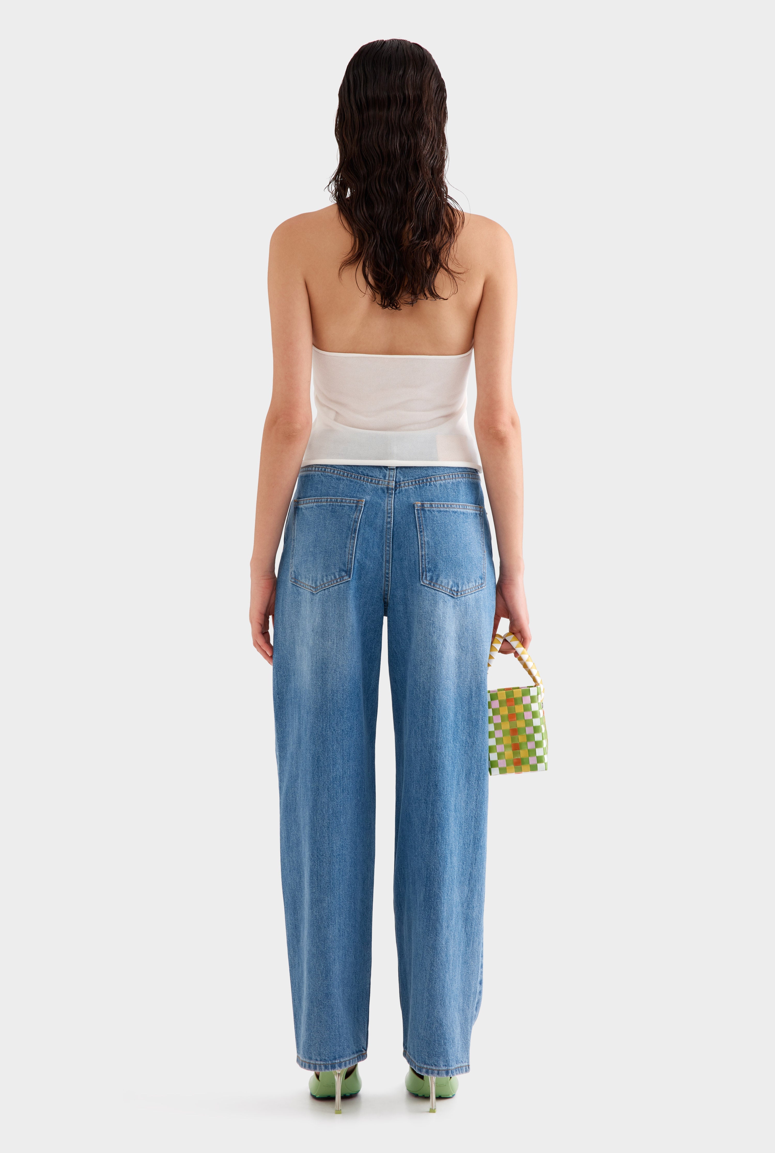 Tencel Scarf Halter Top - Off White