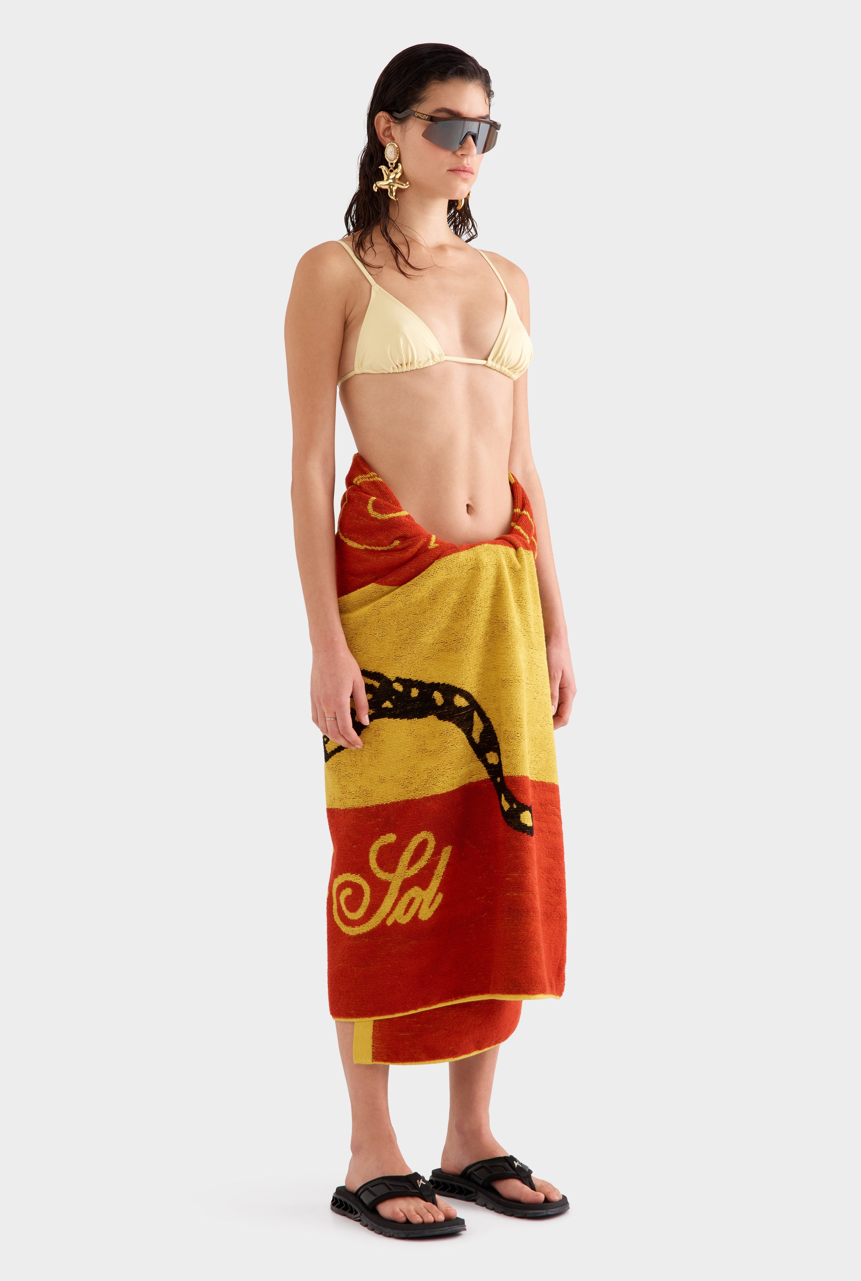 Venroy Rio Beach Towel - Red/Yellow Beijo Do Sol
