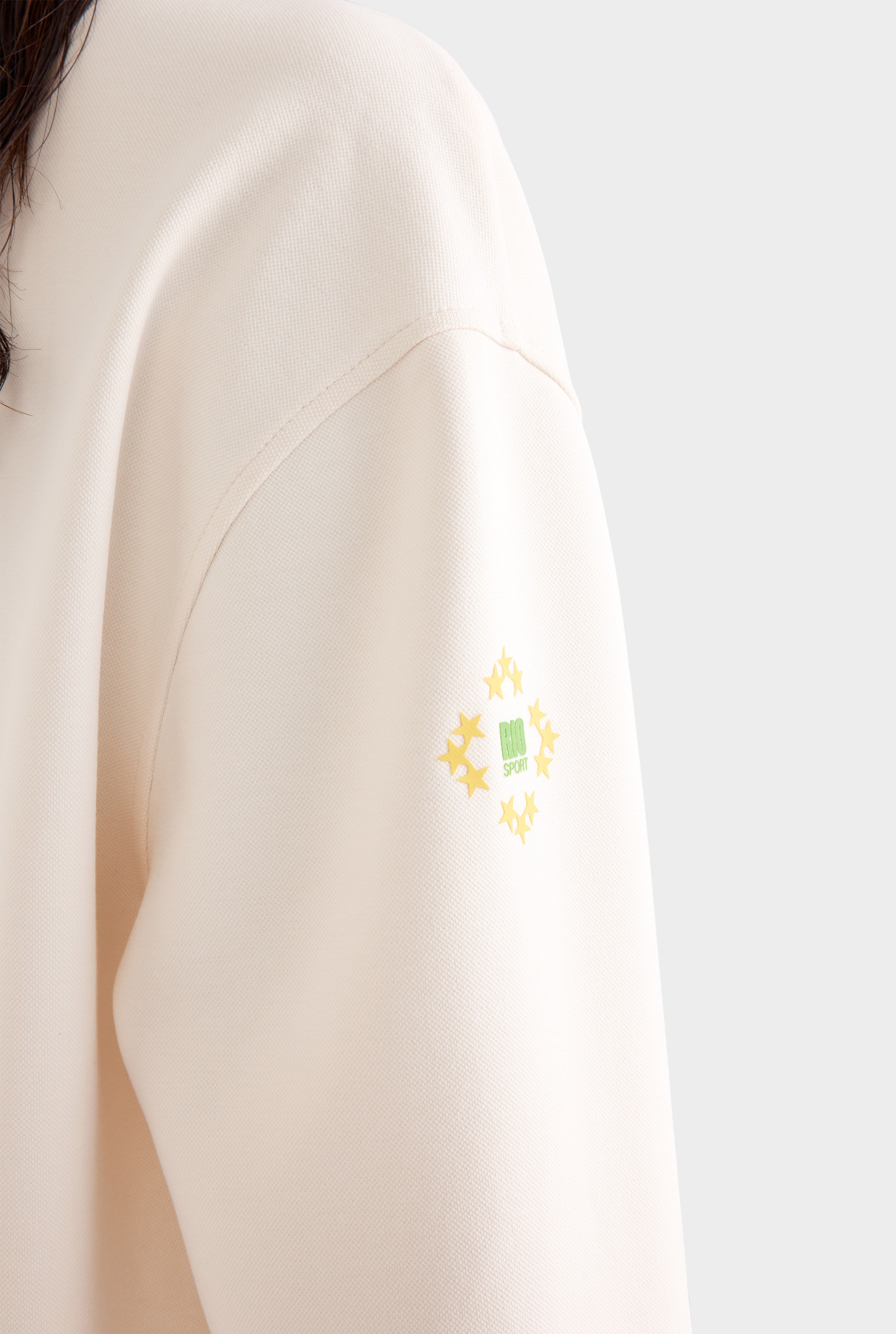 Venroy Rio Tencel Cotton Polo - Cream