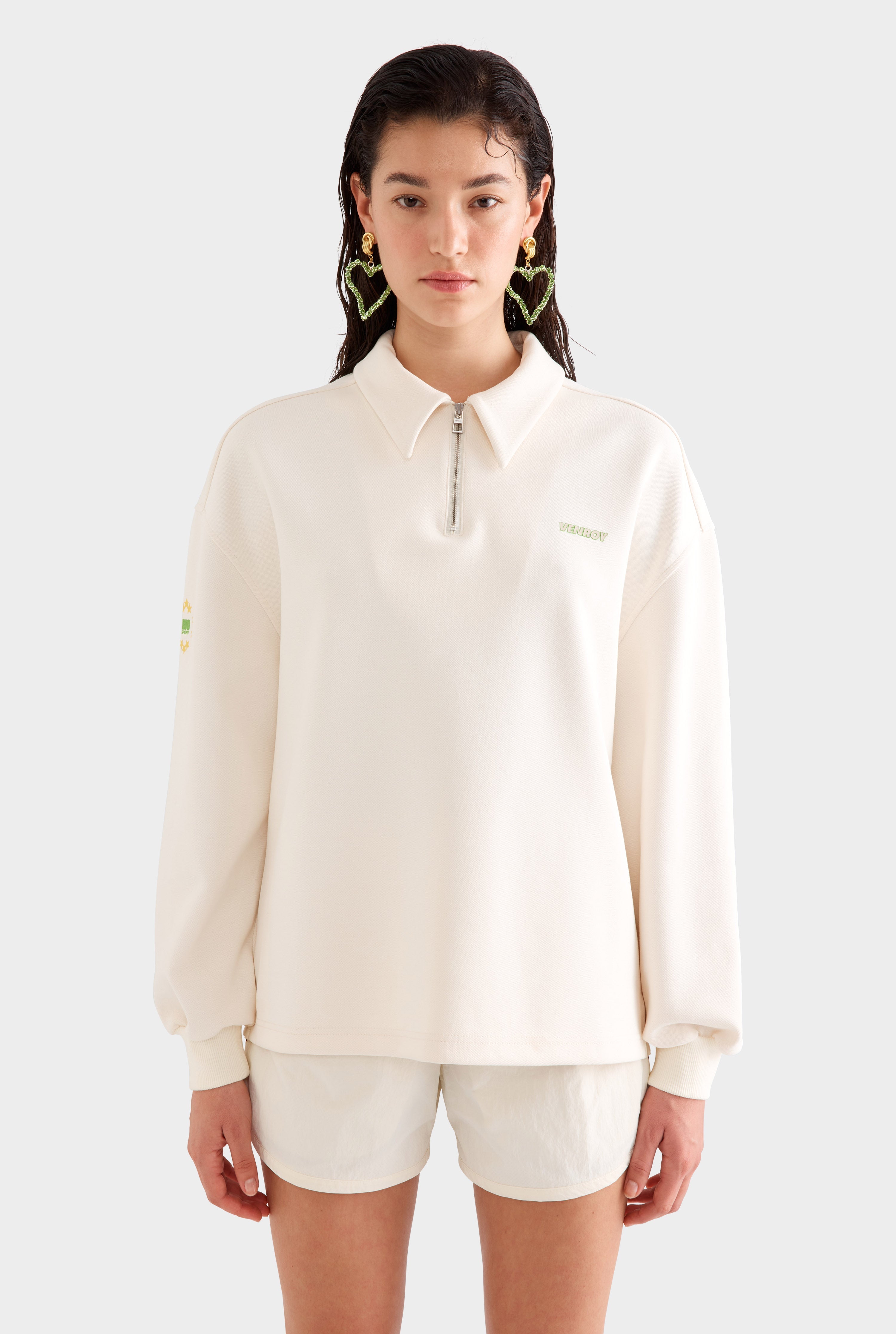 Venroy Rio Tencel Cotton Polo - Cream