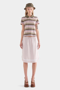 Drawstring Silk Skirt - Lilac