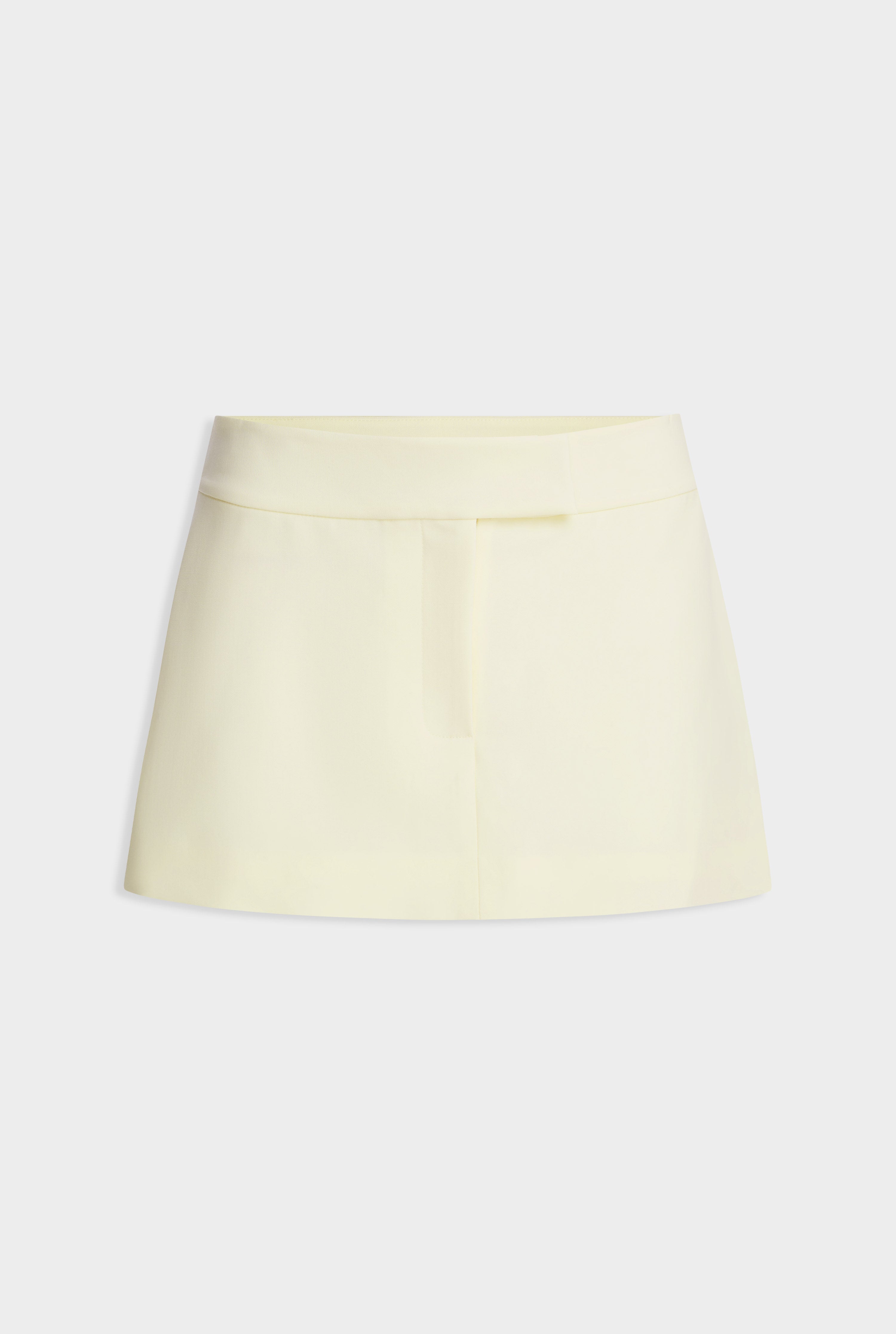 Tailored Wool Mini Skirt - Cream