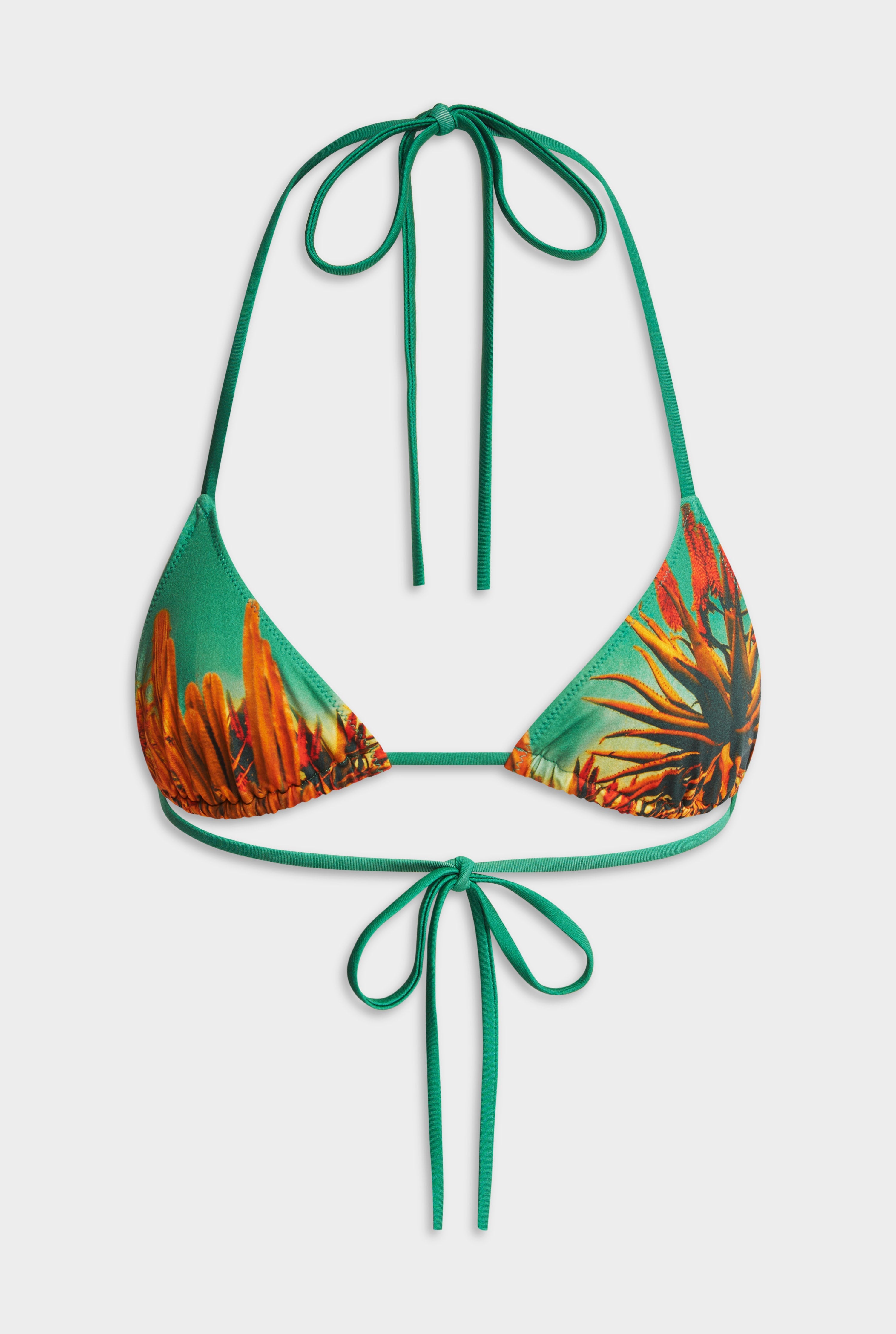Triangle Bikini Top - Cactus Print