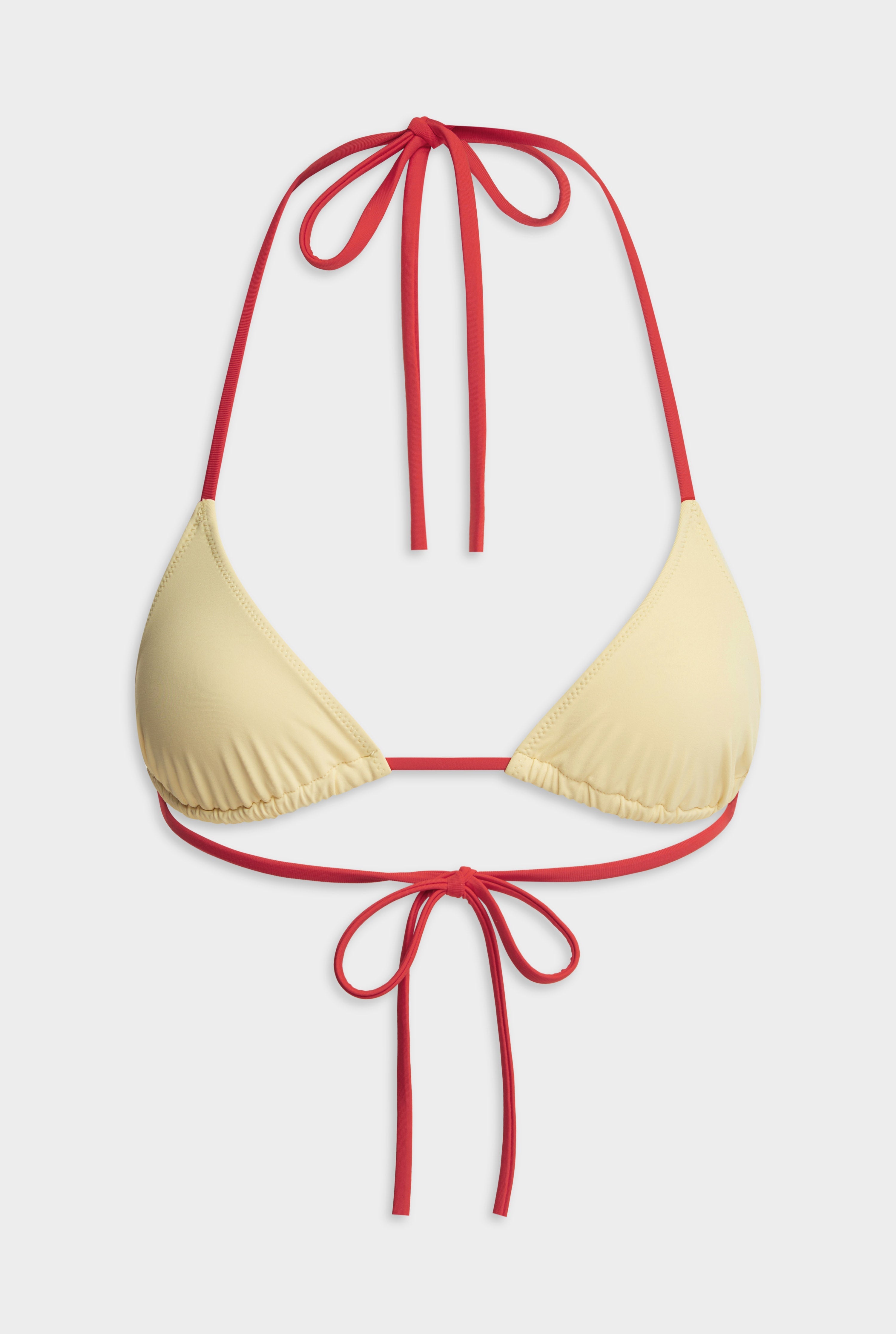 Triangle Bikini Top - Dusty Yellow/Red