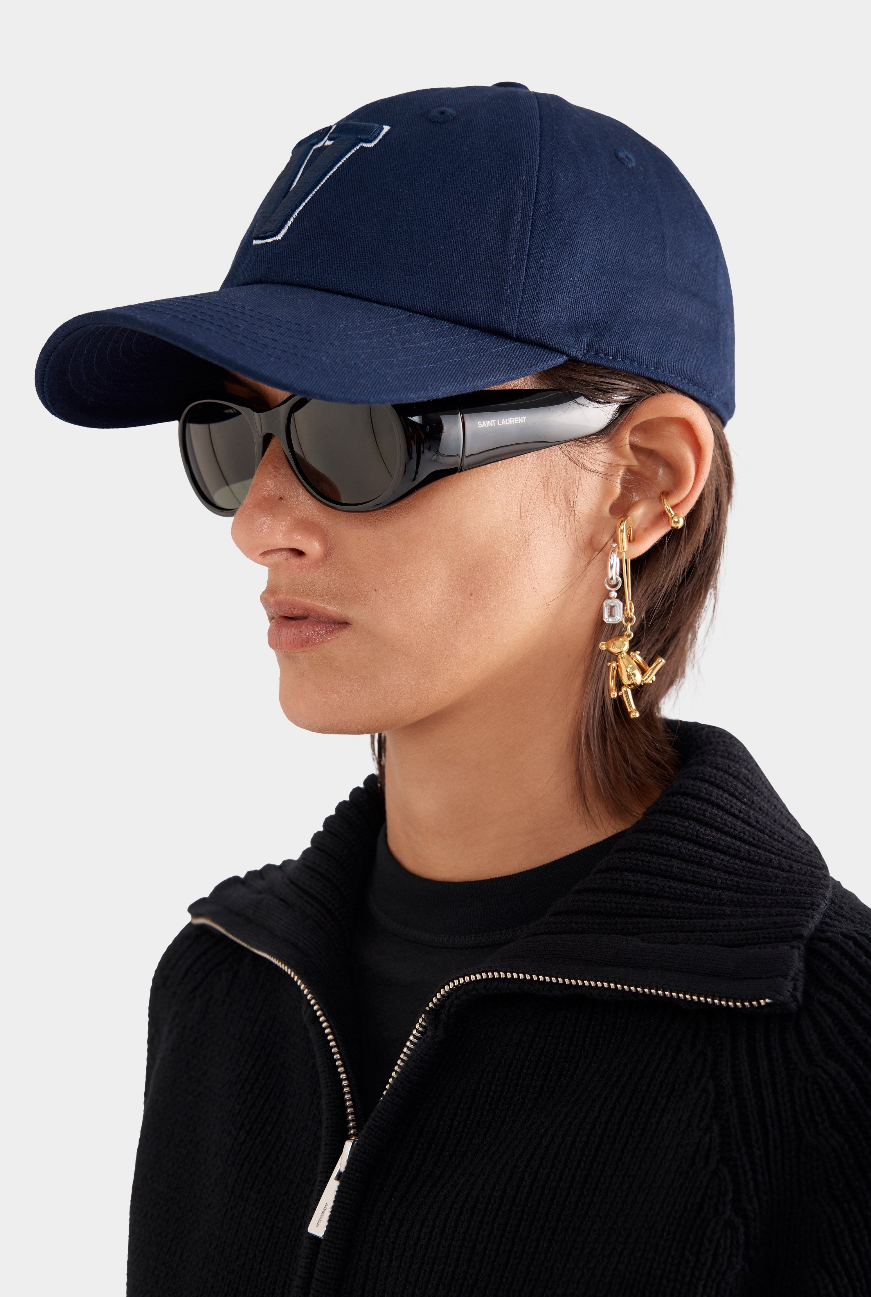 Venroy Varsity Cotton Logo Cap - Black