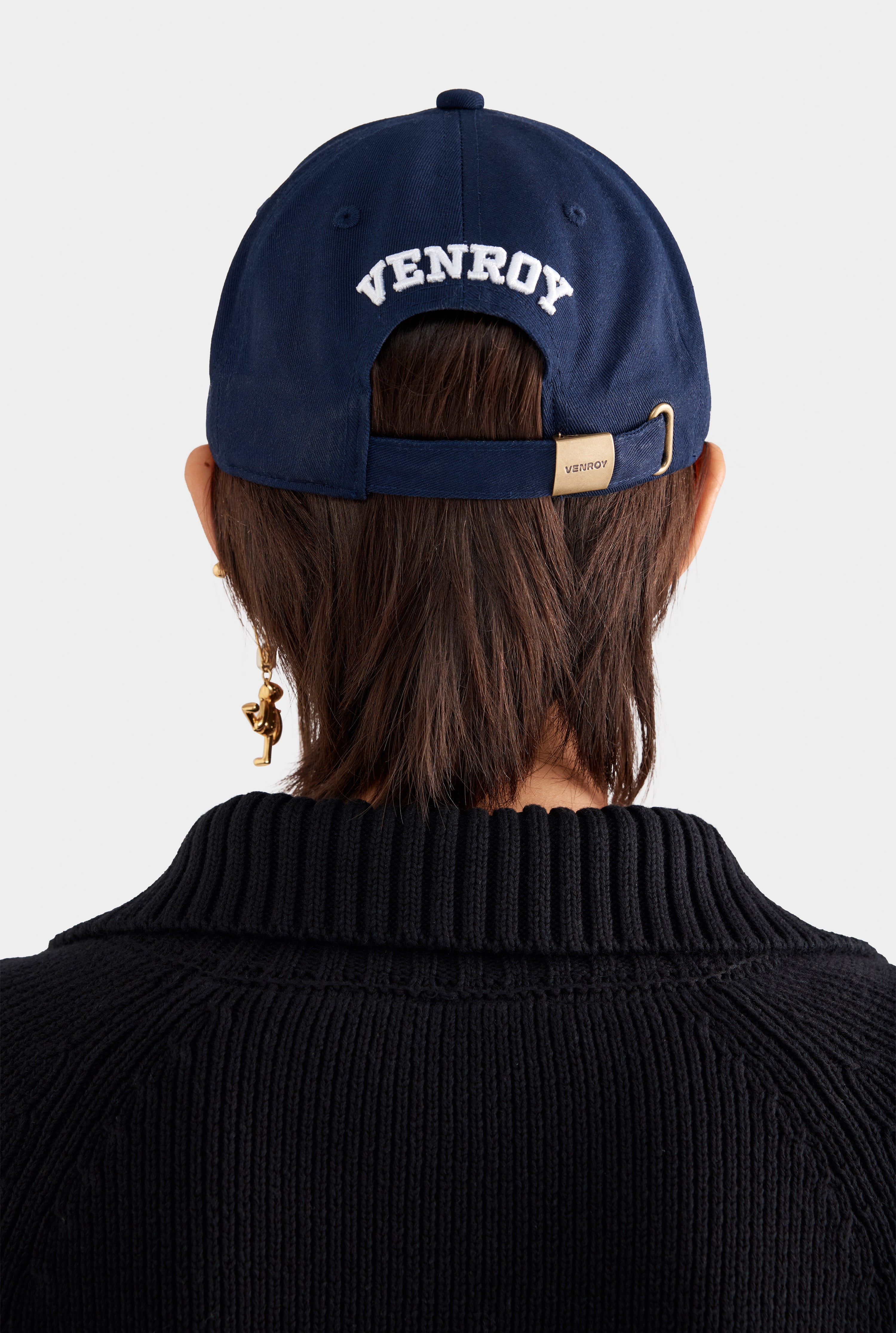 Venroy Varsity Cotton Logo Cap - Black