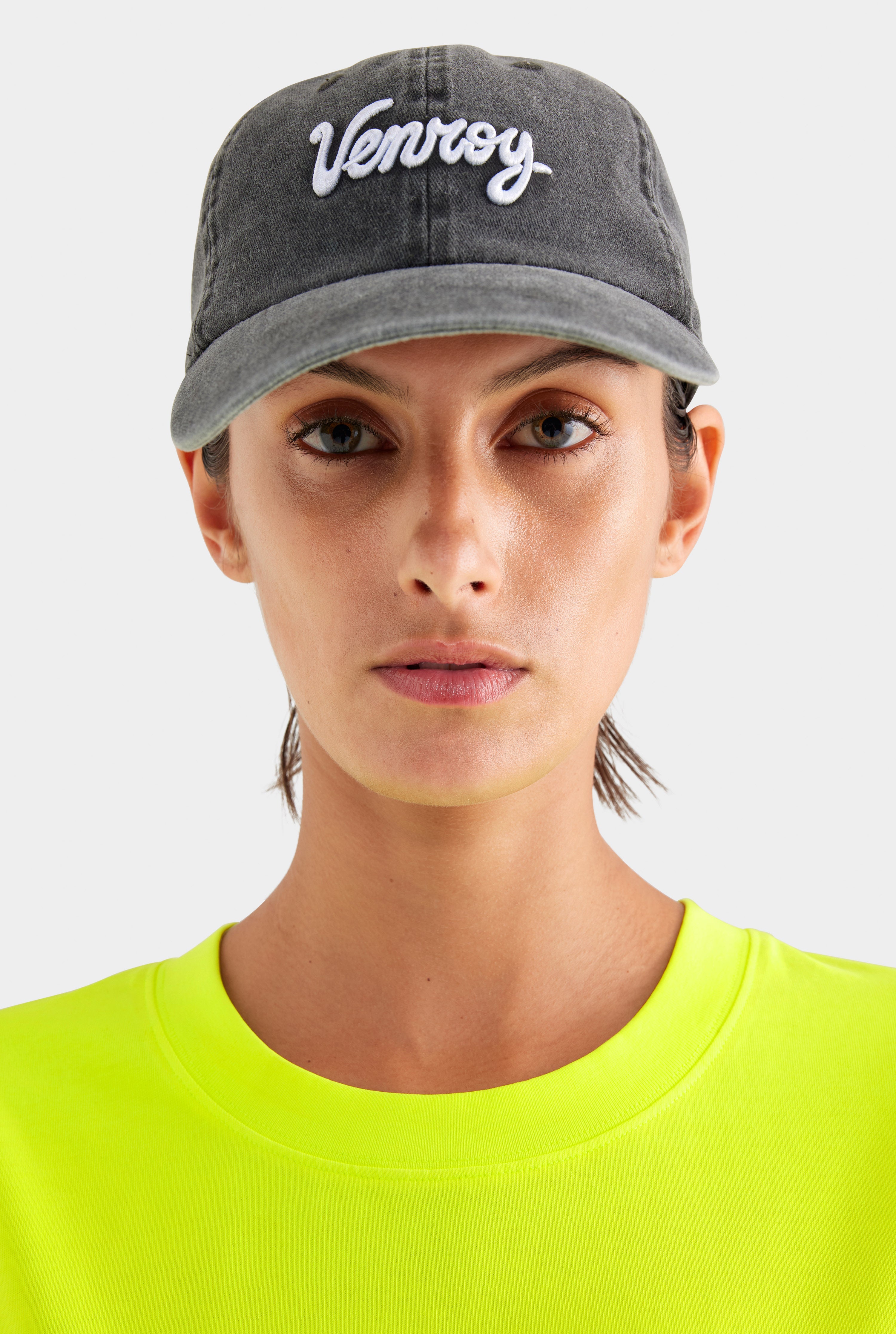 Venroy Bondi Logo Cotton Cap - Charcoal Stonewash