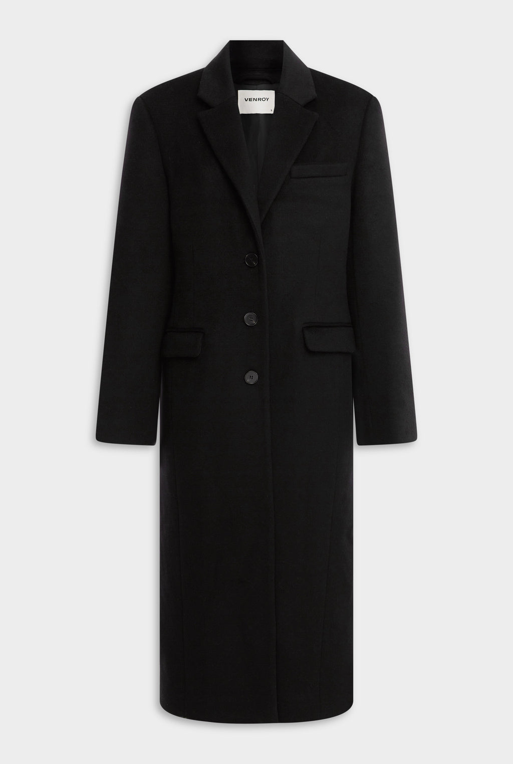 Wool Cashmere Coat - Black