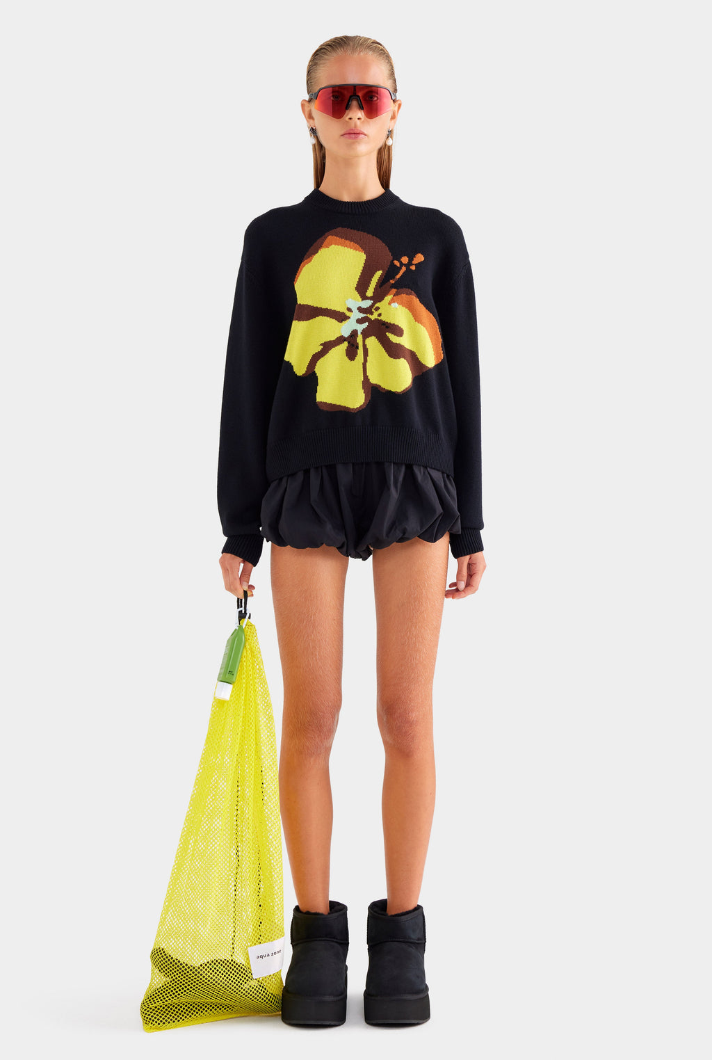 Cotton Bubble Short - Black