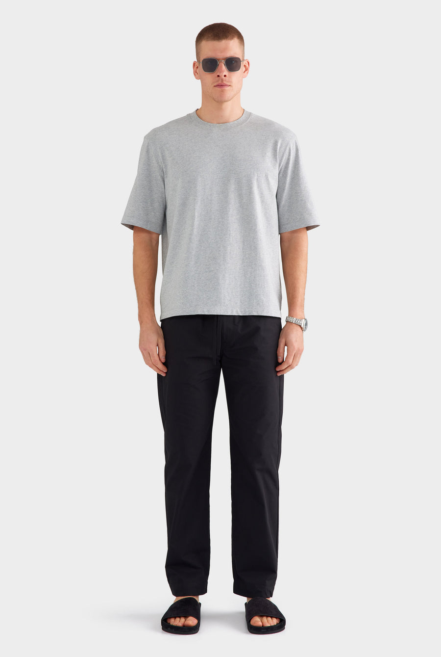 Oversized T Shirt - Grey Marl
