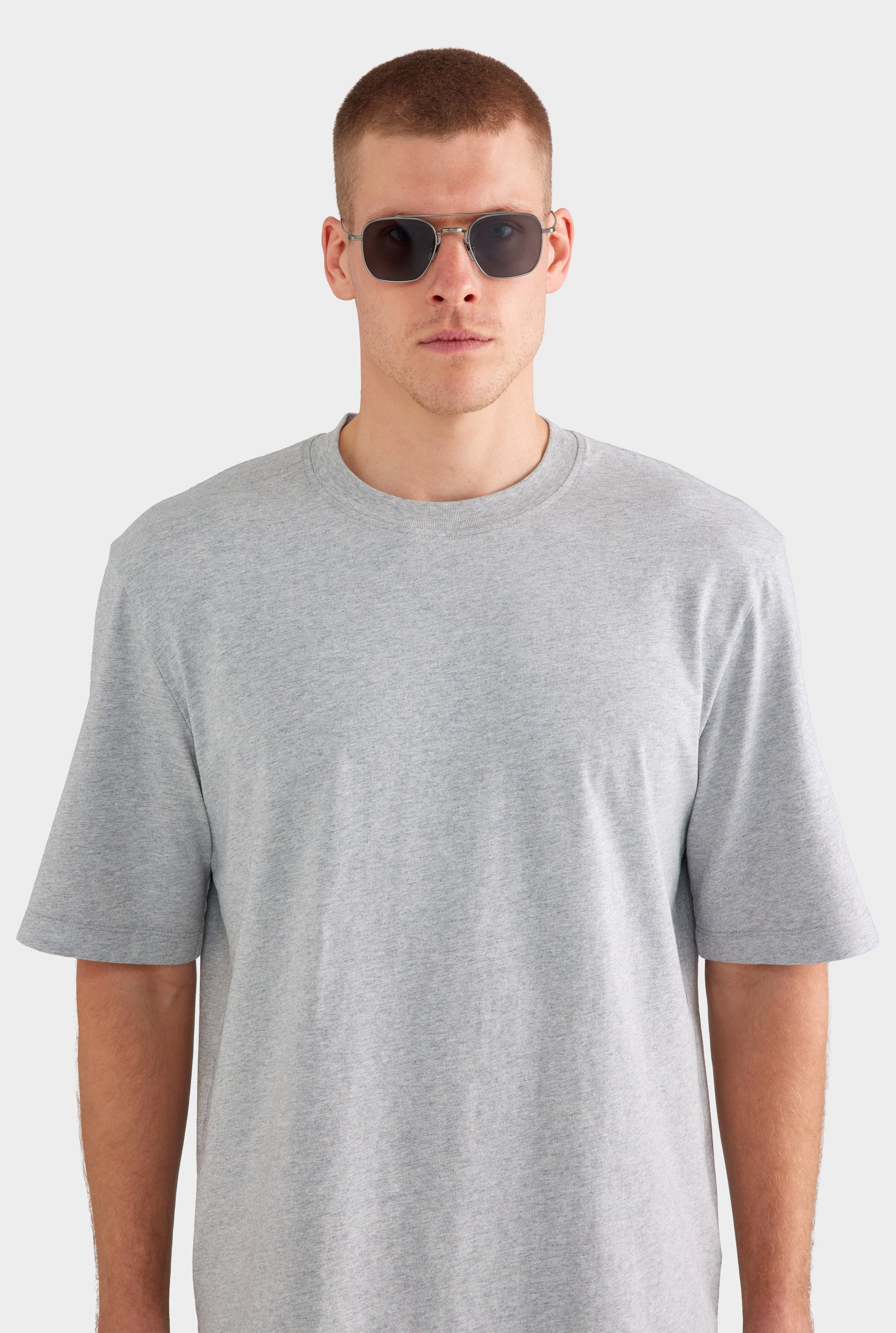 Oversized T Shirt - Grey Marl