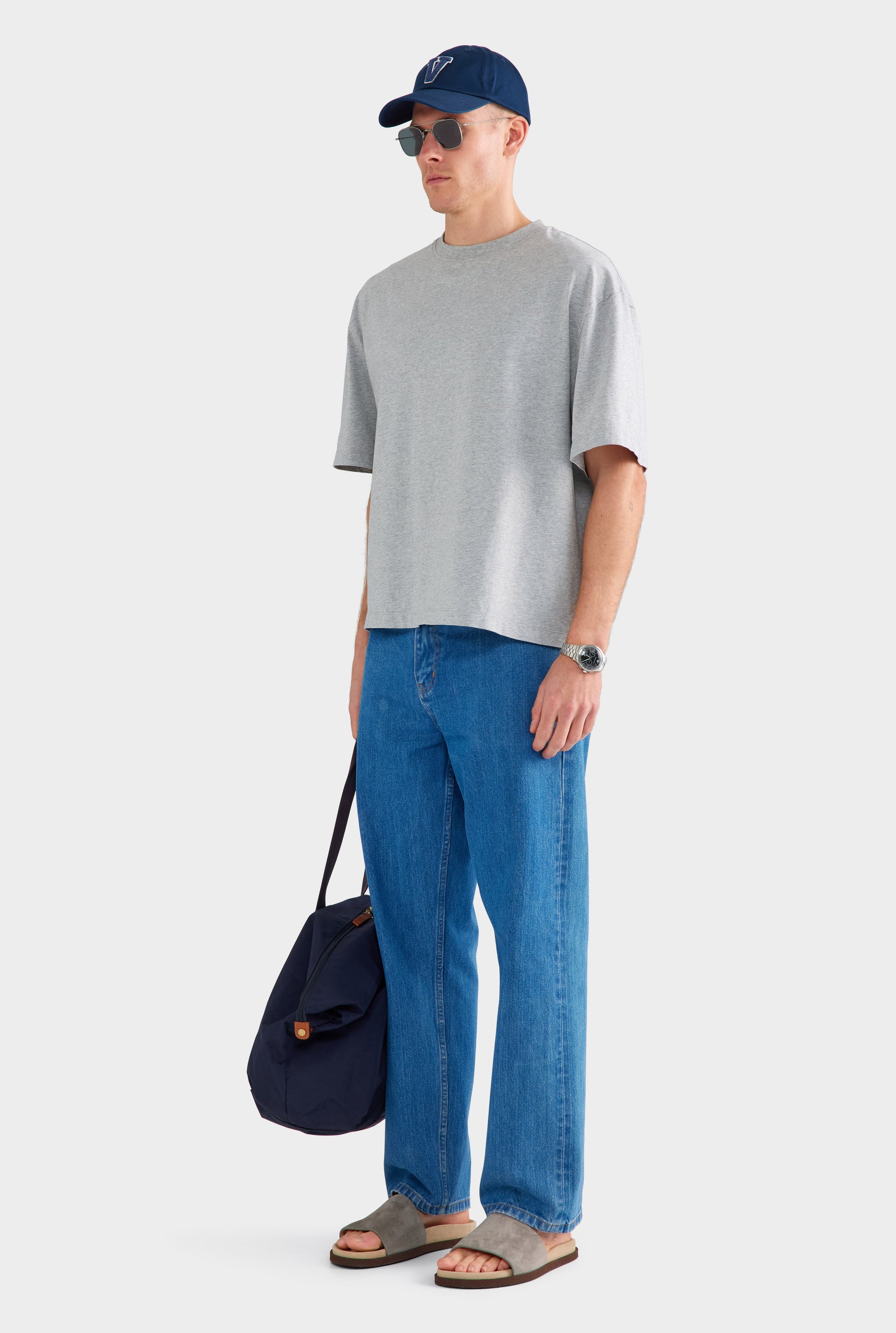 Supersized T Shirt - Grey Marl