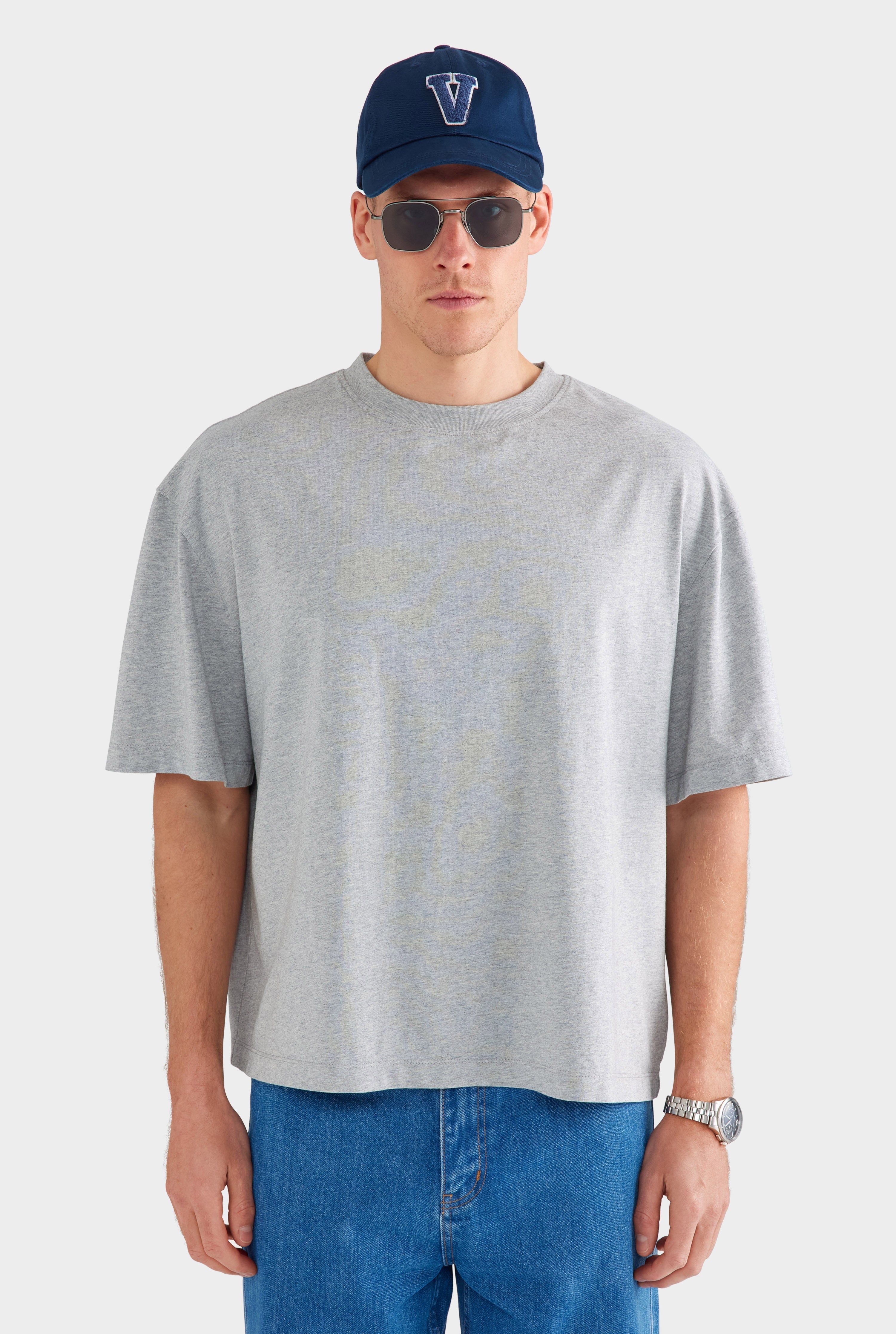 Supersized T Shirt - Grey Marl