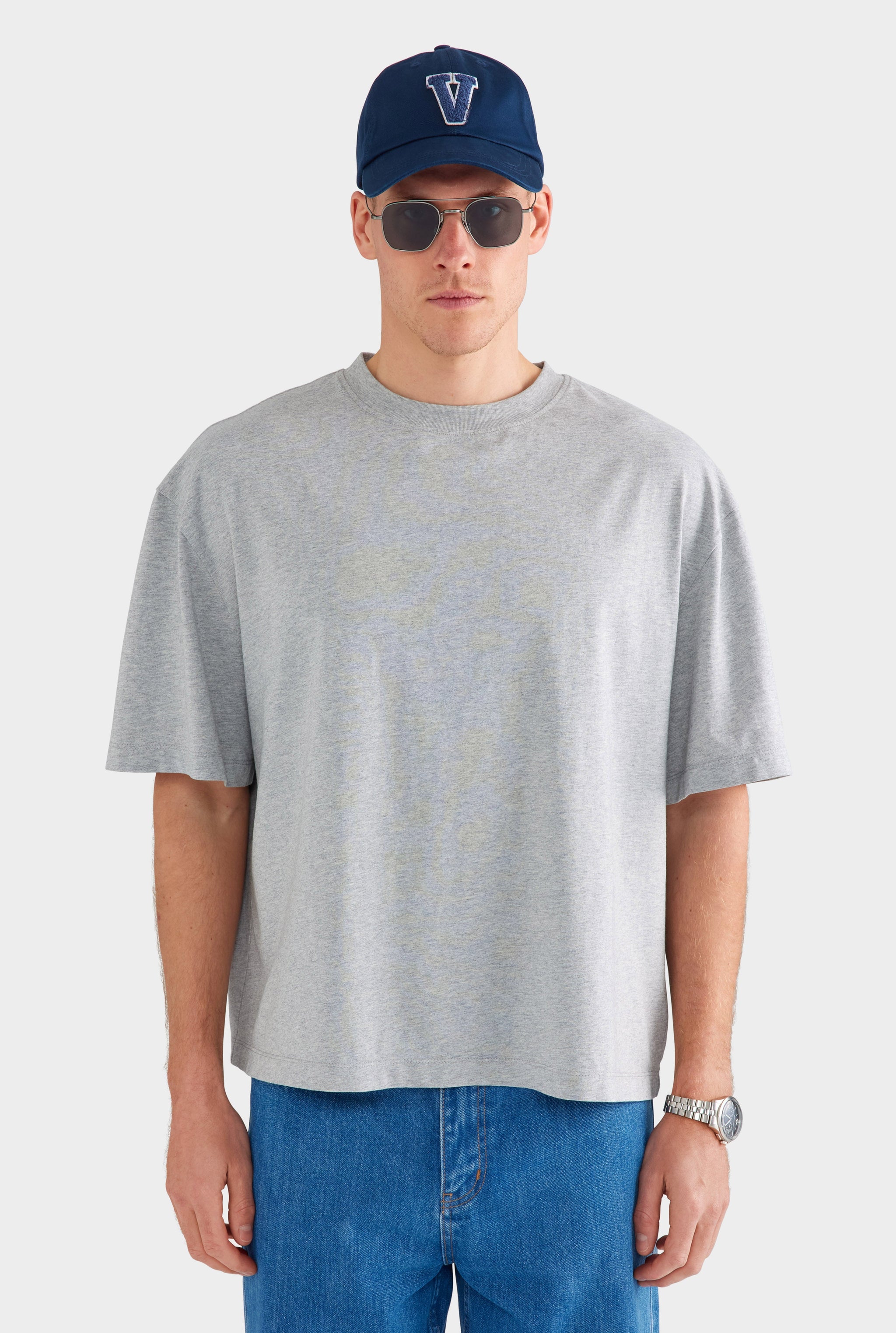 Supersized T Shirt - Grey Marl