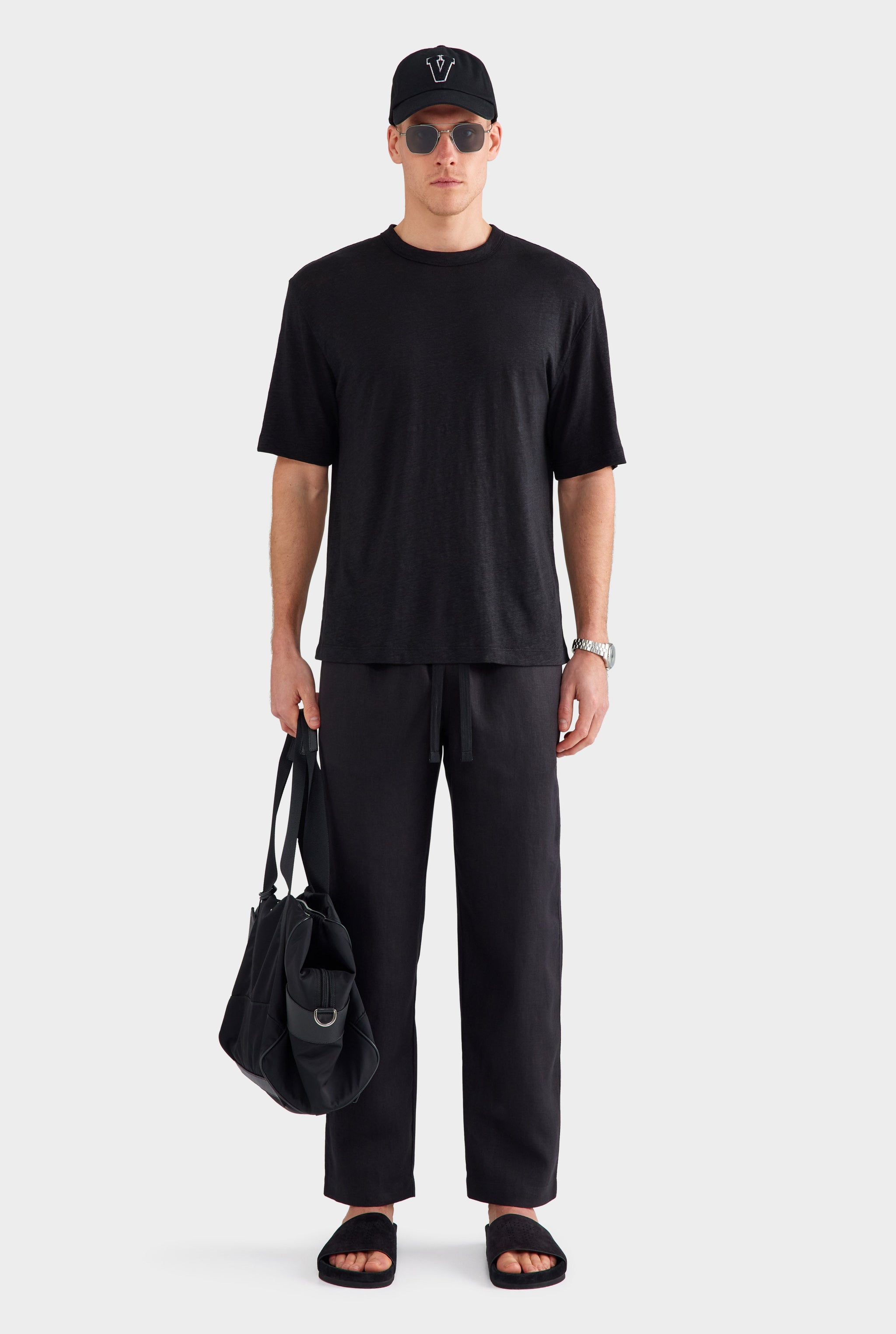 Linen Standard T Shirt - Black