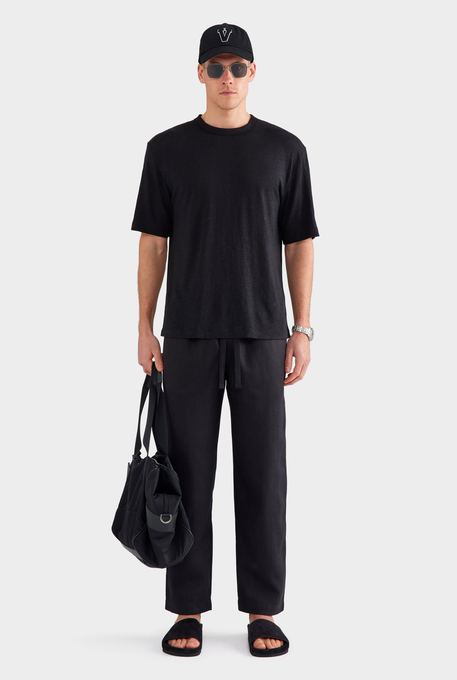 Linen Standard T Shirt - Black