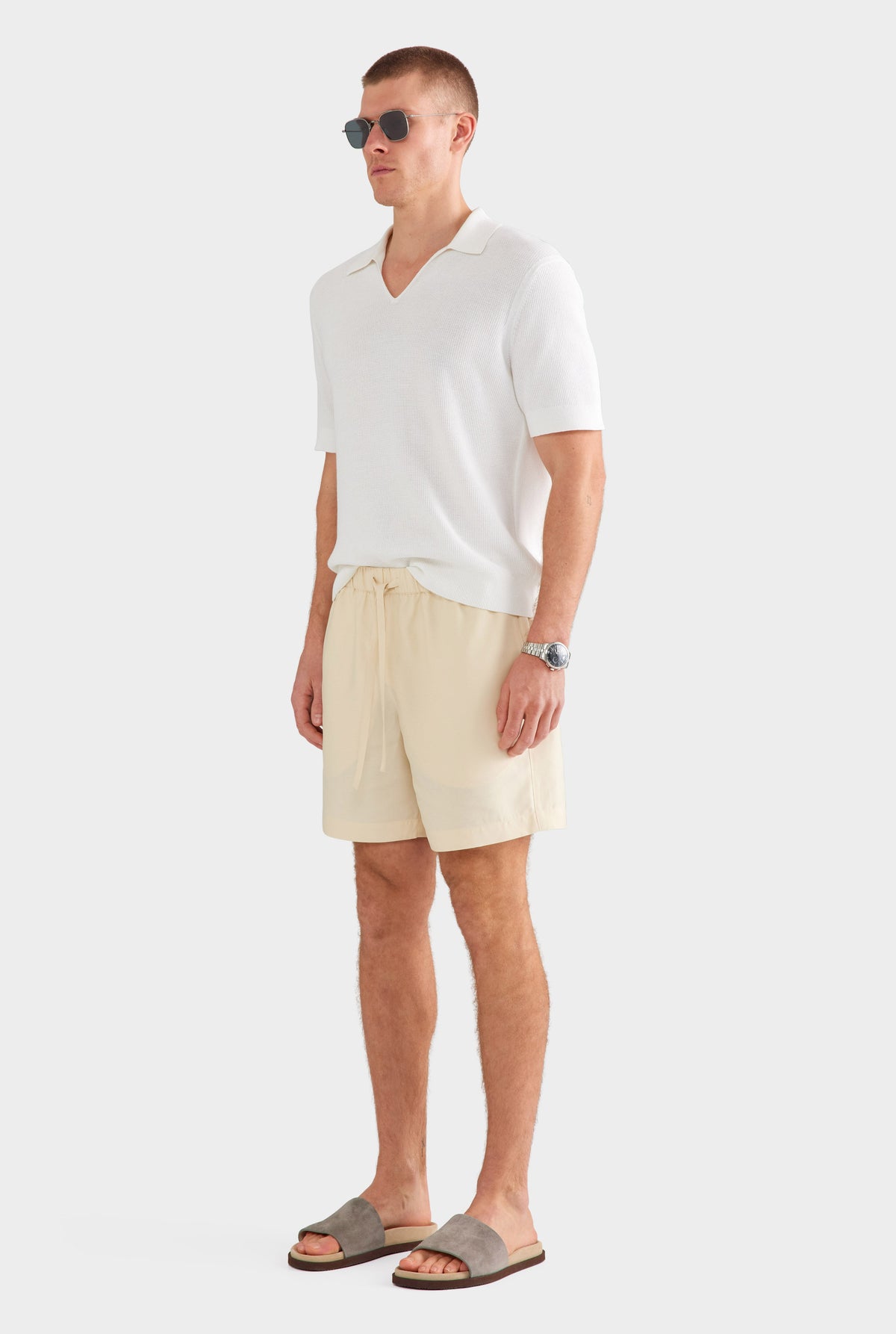 Relaxed Tencel Short - Cream