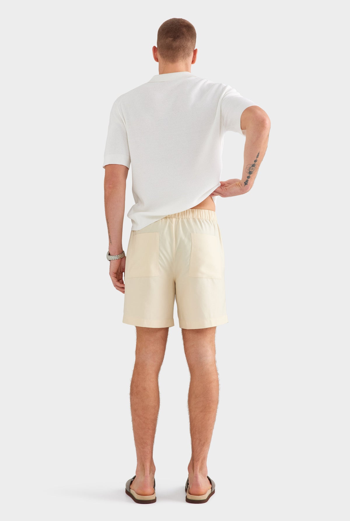 Relaxed Tencel Short - Cream