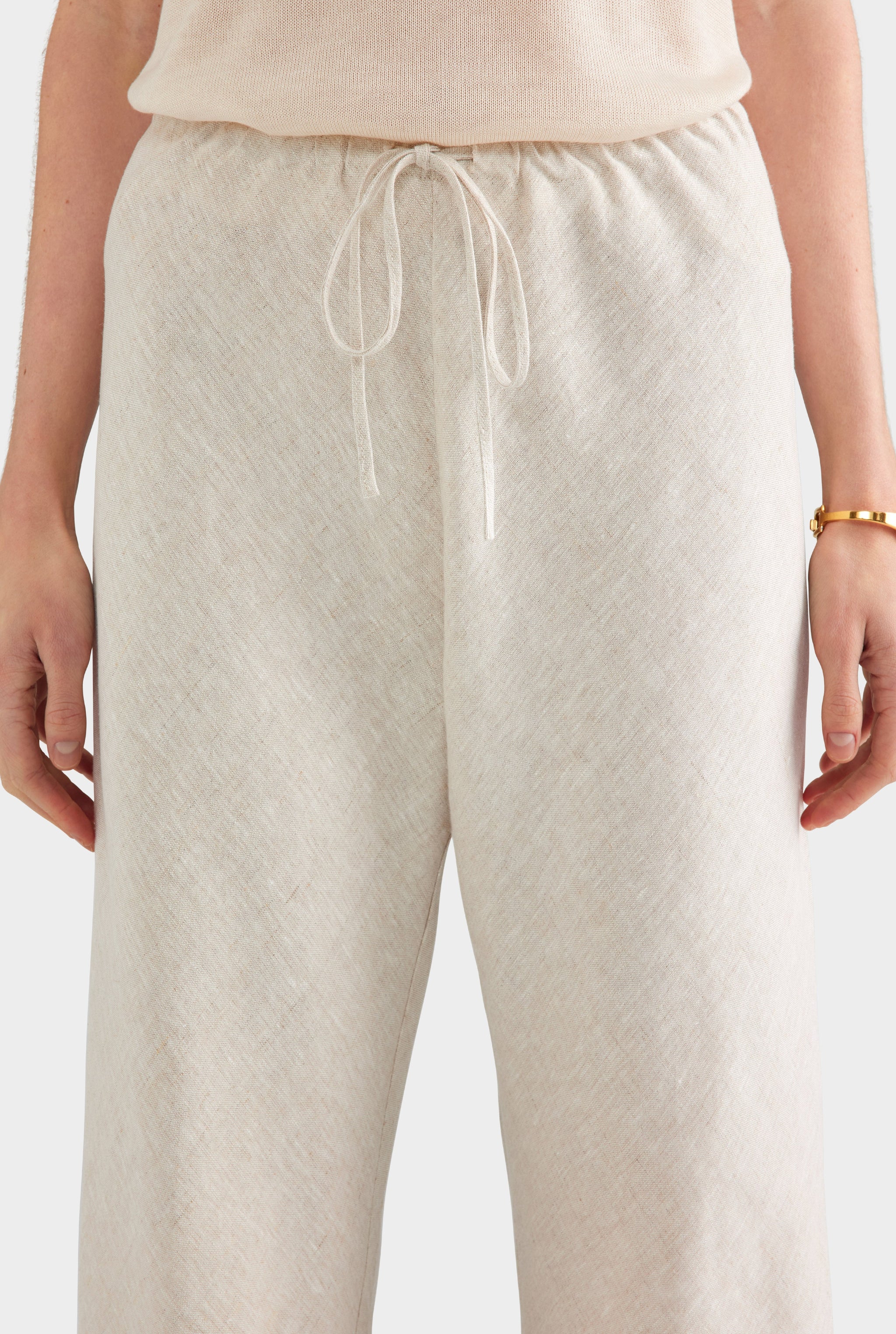 Linen Bias Pant - Sand